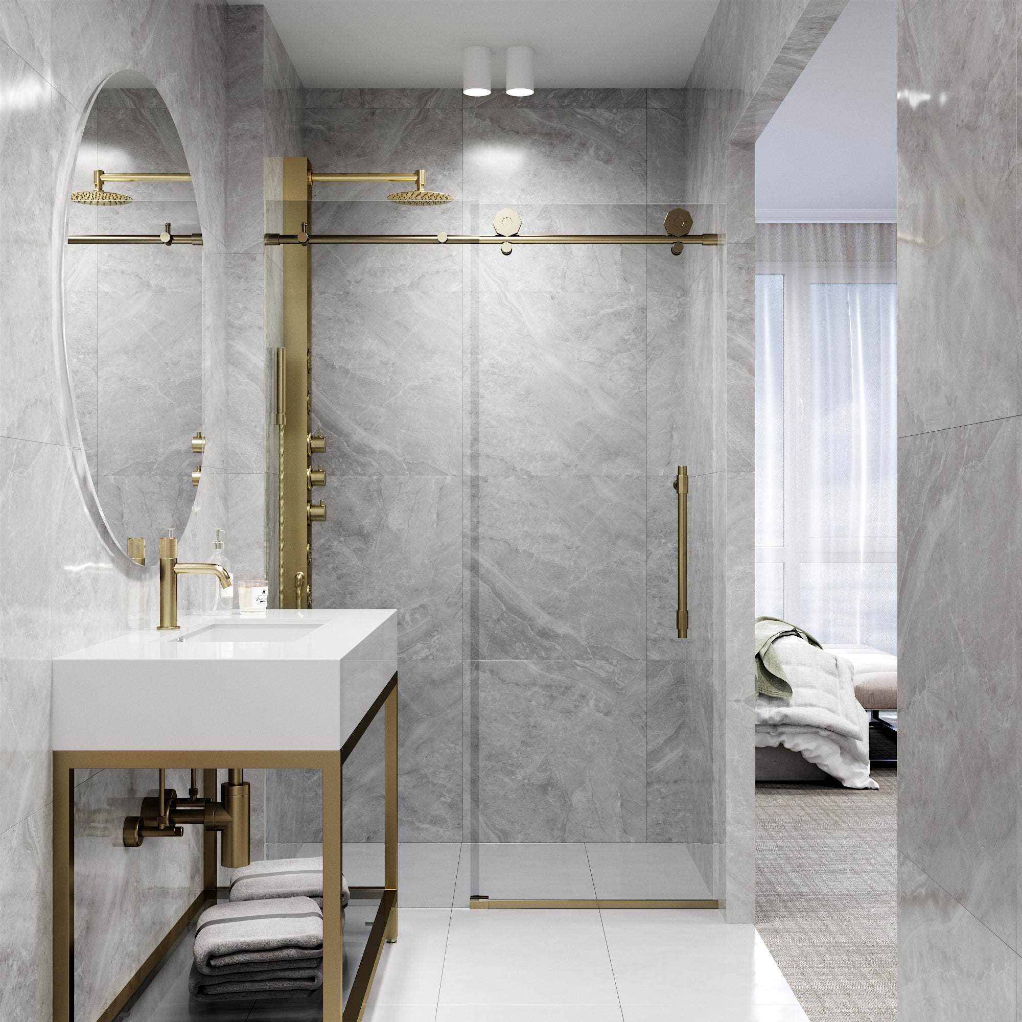 Hart Elan Frameless Sliding Shower Door - Image 78