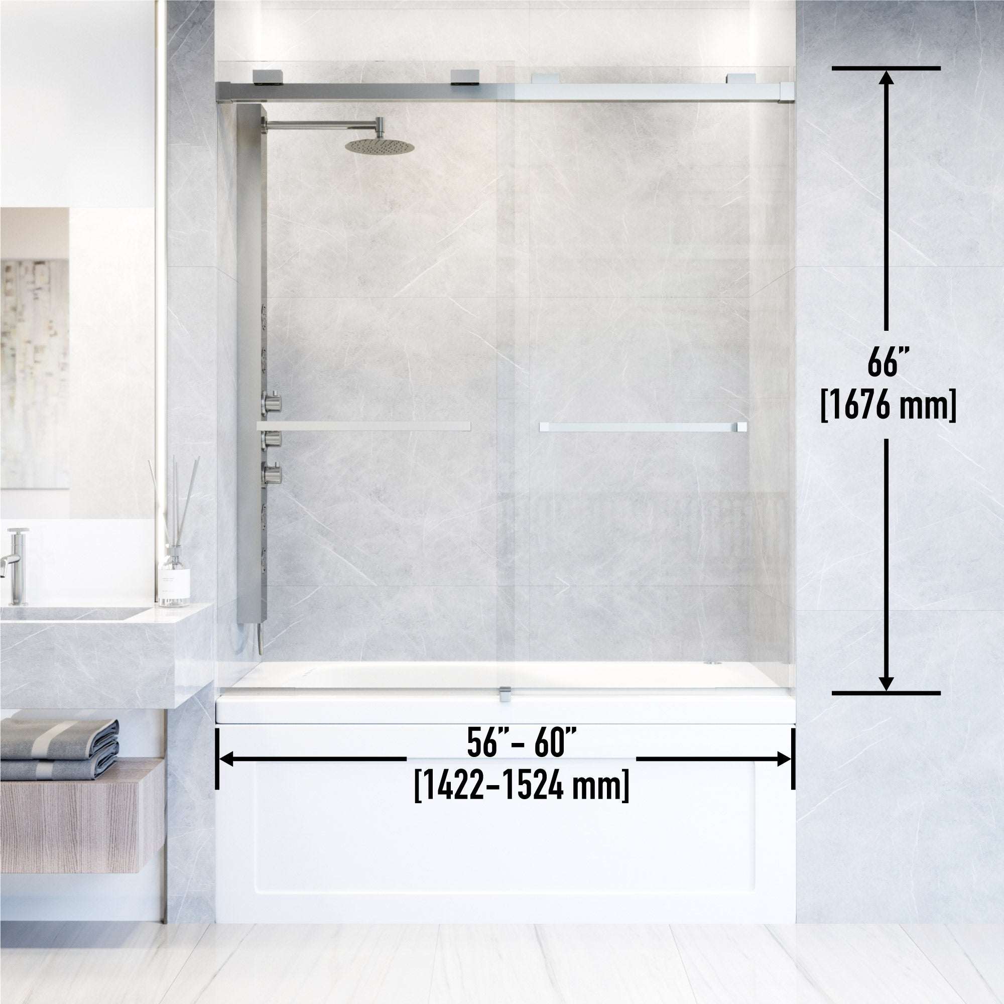 Houston VMotion™ Frameless Sliding Tub Door - Image 10
