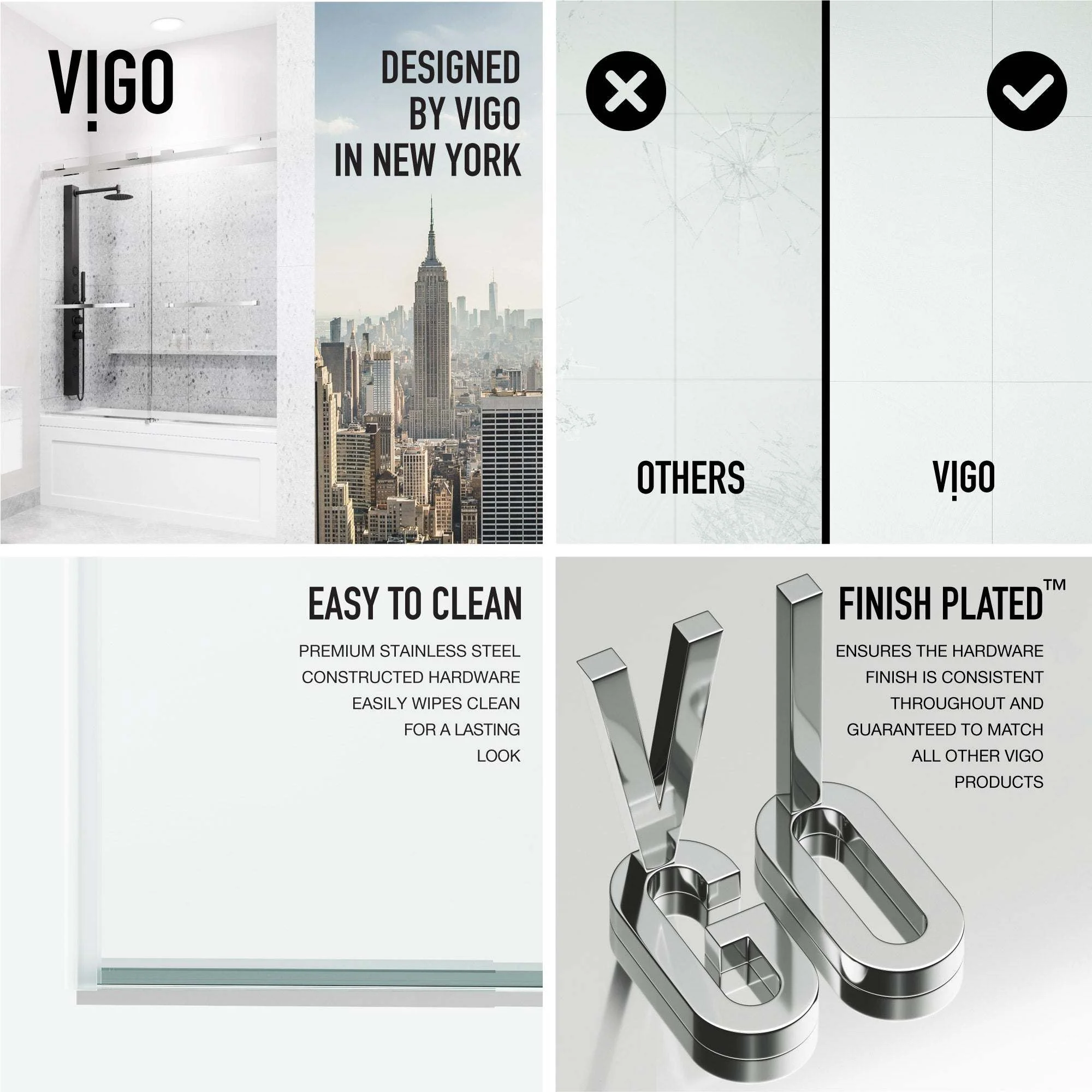 Houston VMotion™ Frameless Sliding Tub Door - Image 11