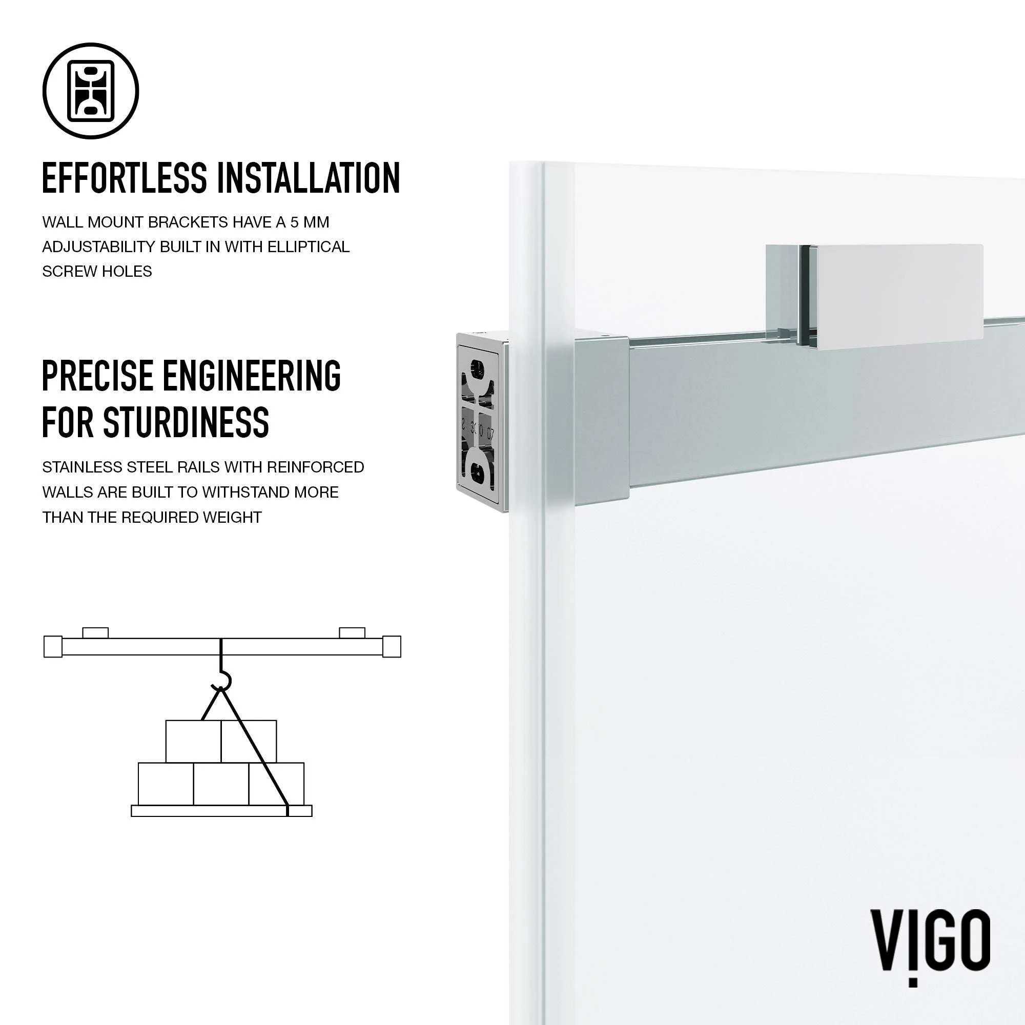 Houston VMotion™ Frameless Sliding Tub Door - Image 3