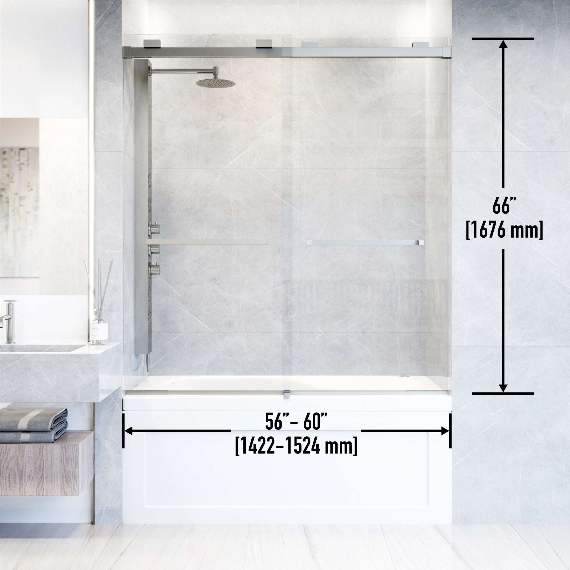 Houston VMotion™ Frameless Sliding Tub Door - Image 40