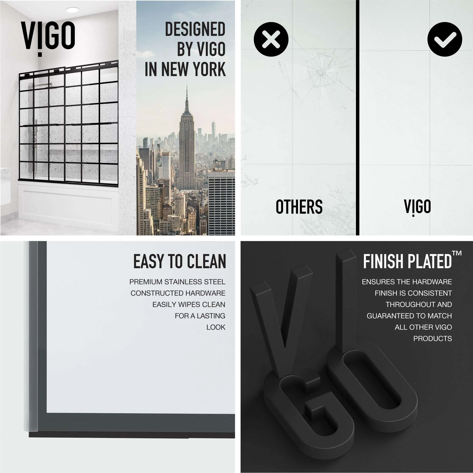 Houston VMotion™ Frameless Sliding Tub Door - Image 68