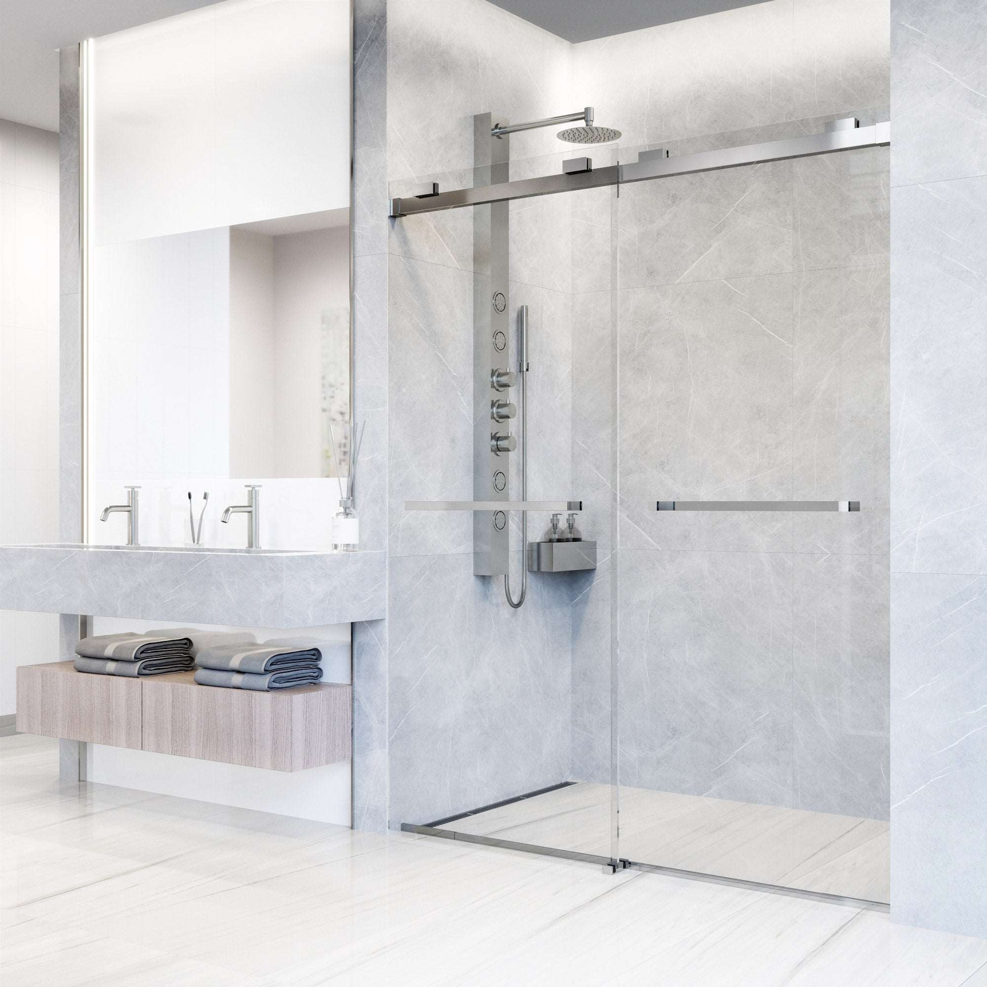 Houston Frameless Sliding Shower Door - Image 10