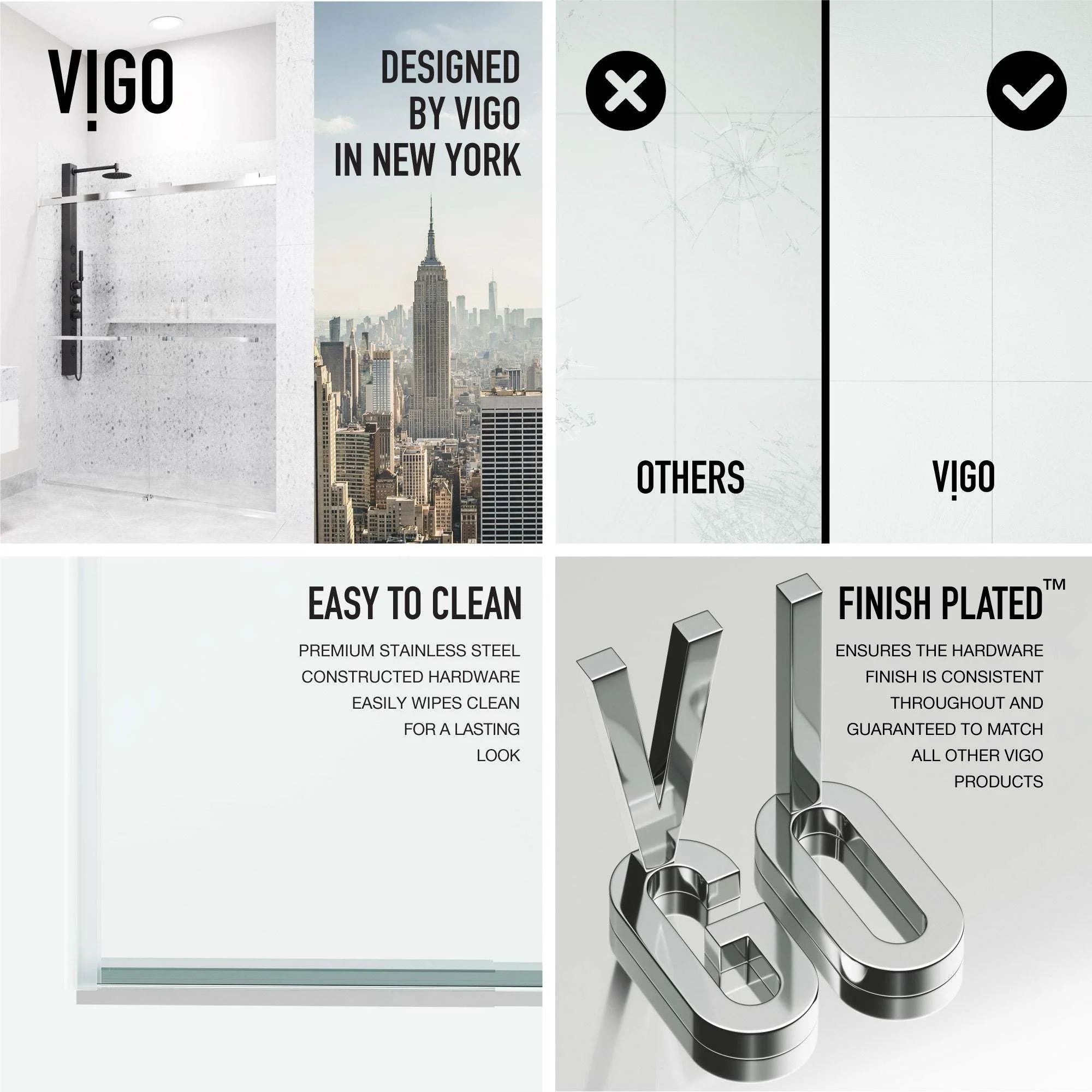 Houston Frameless Sliding Shower Door - Image 12