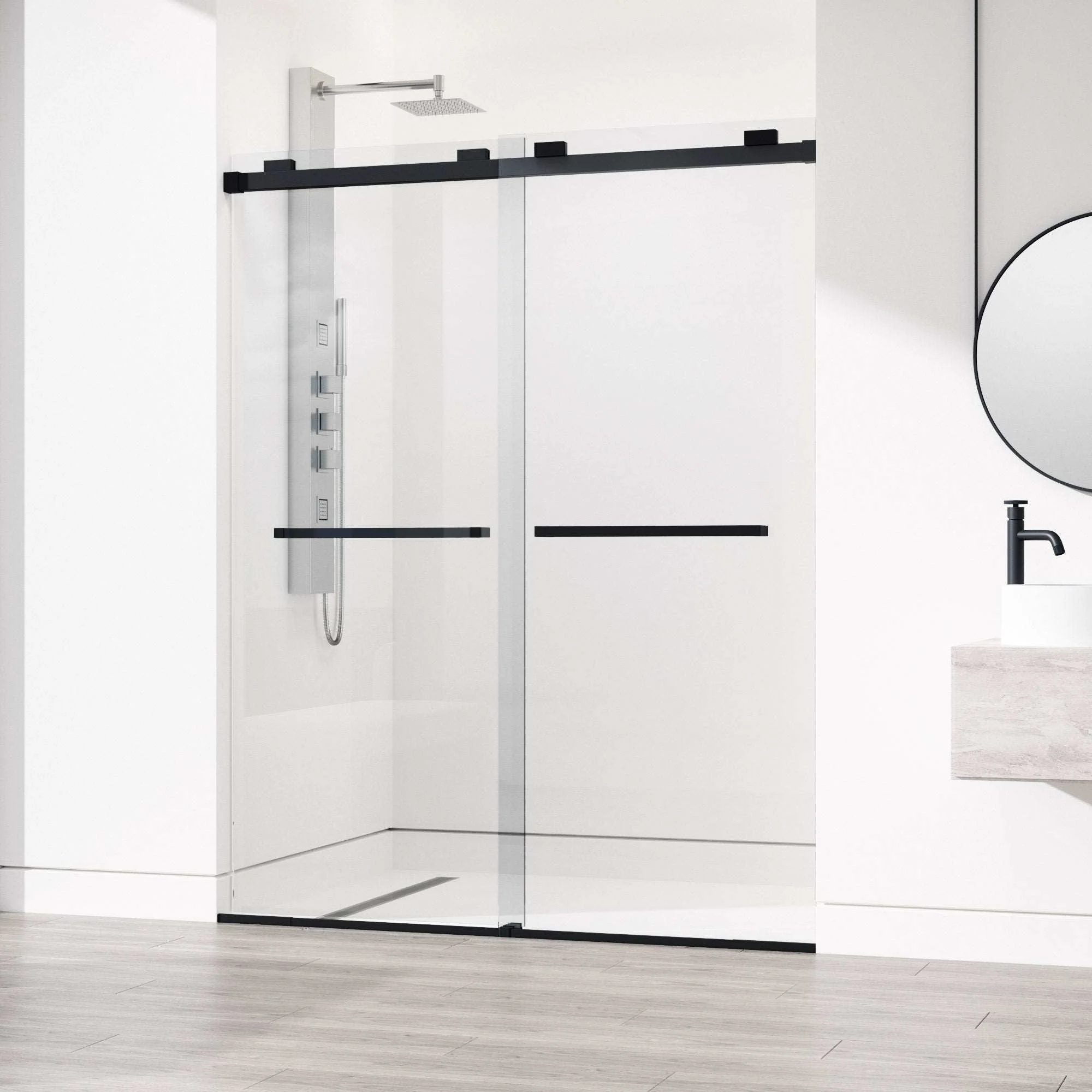 Houston Frameless Sliding Shower Door - Image 17