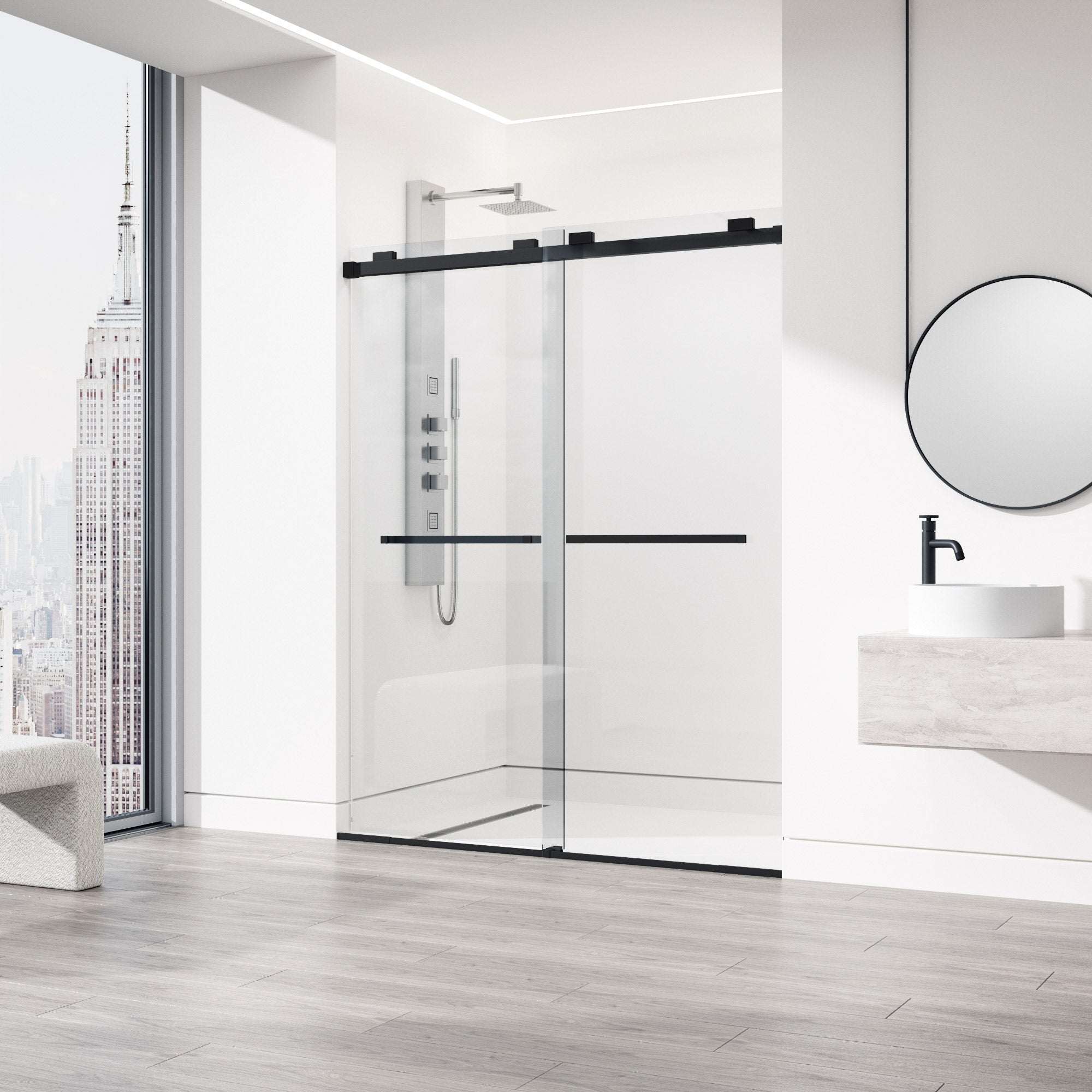 Houston Frameless Sliding Shower Door - Image 23