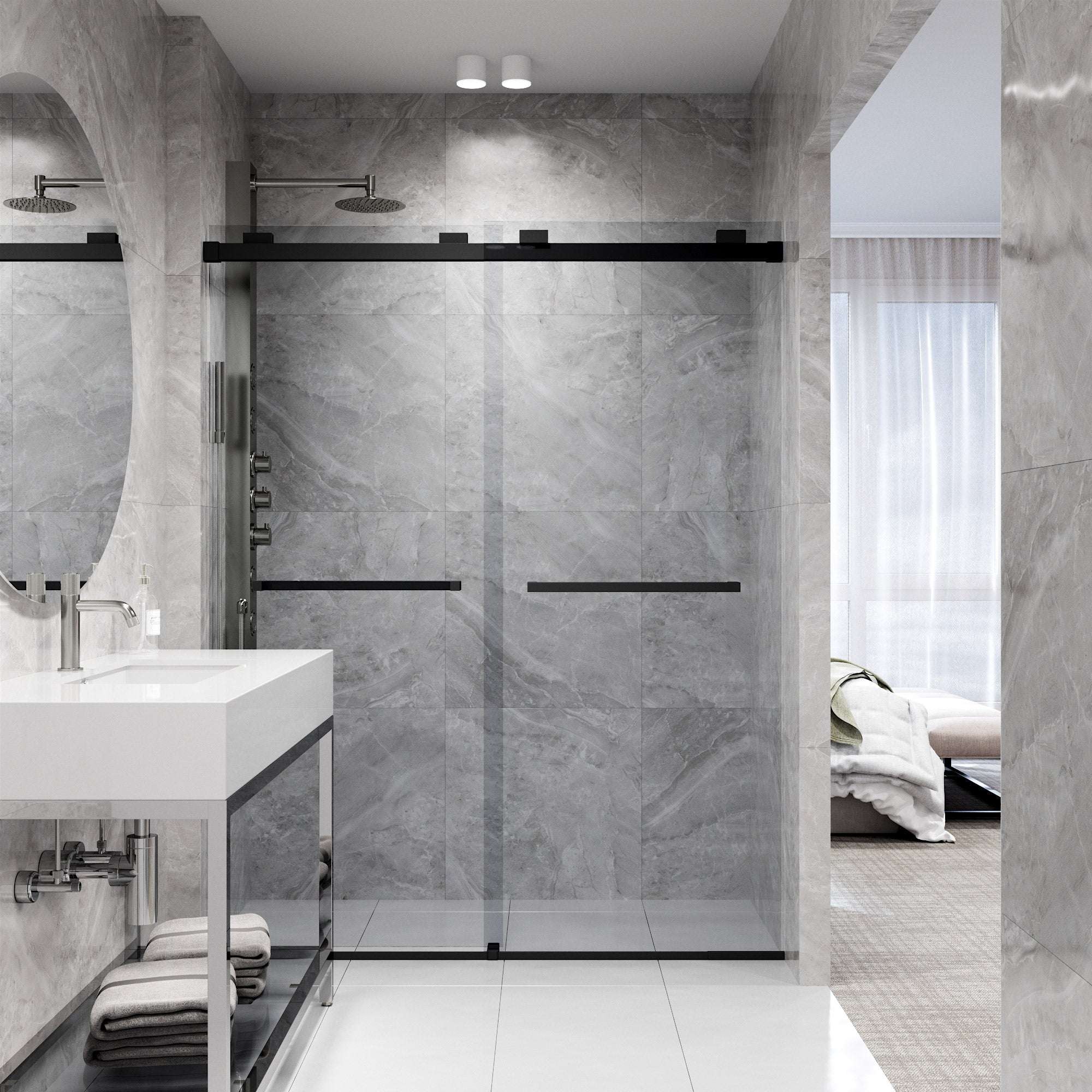 Houston Frameless Sliding Shower Door - Image 29
