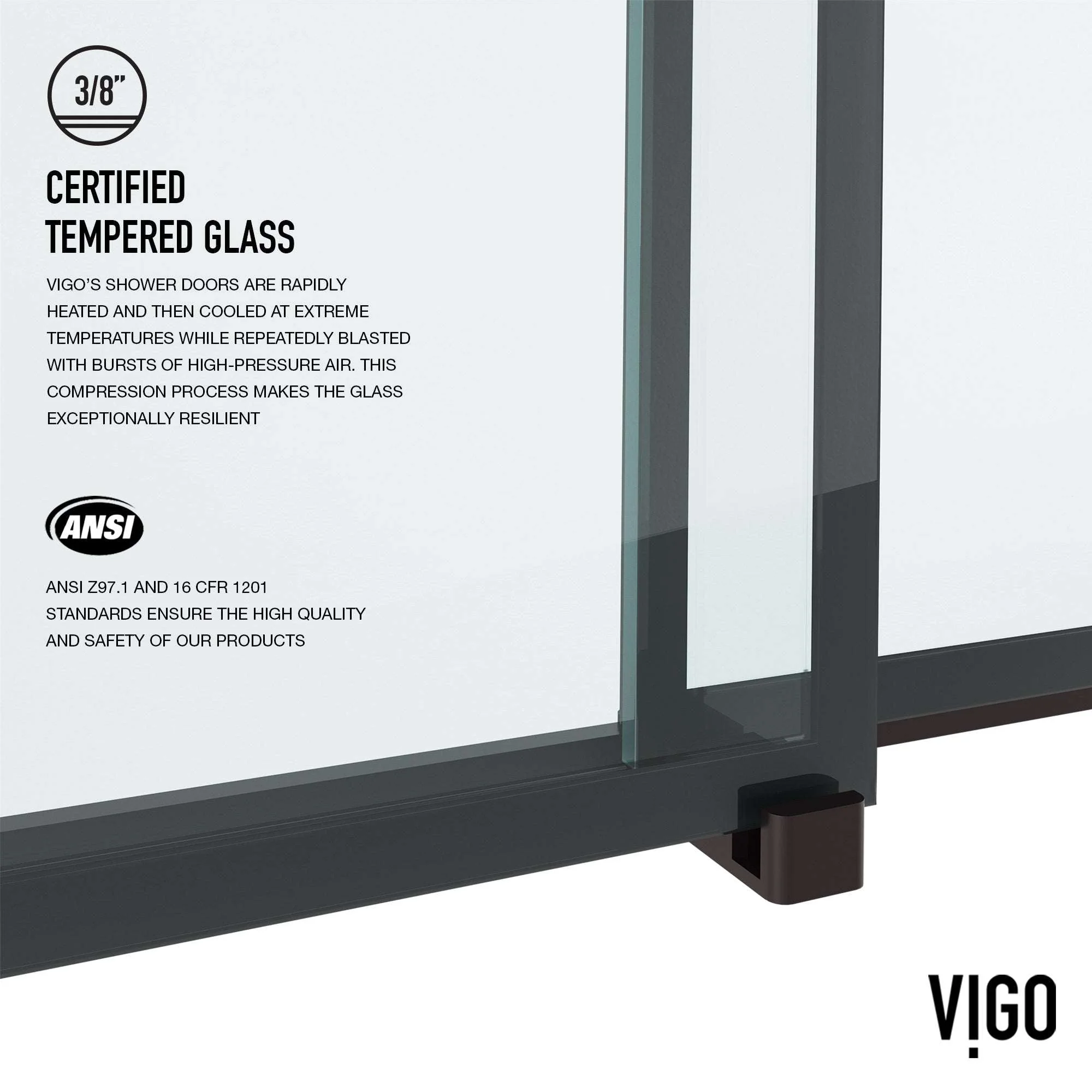 Houston Frameless Sliding Shower Door - Image 33
