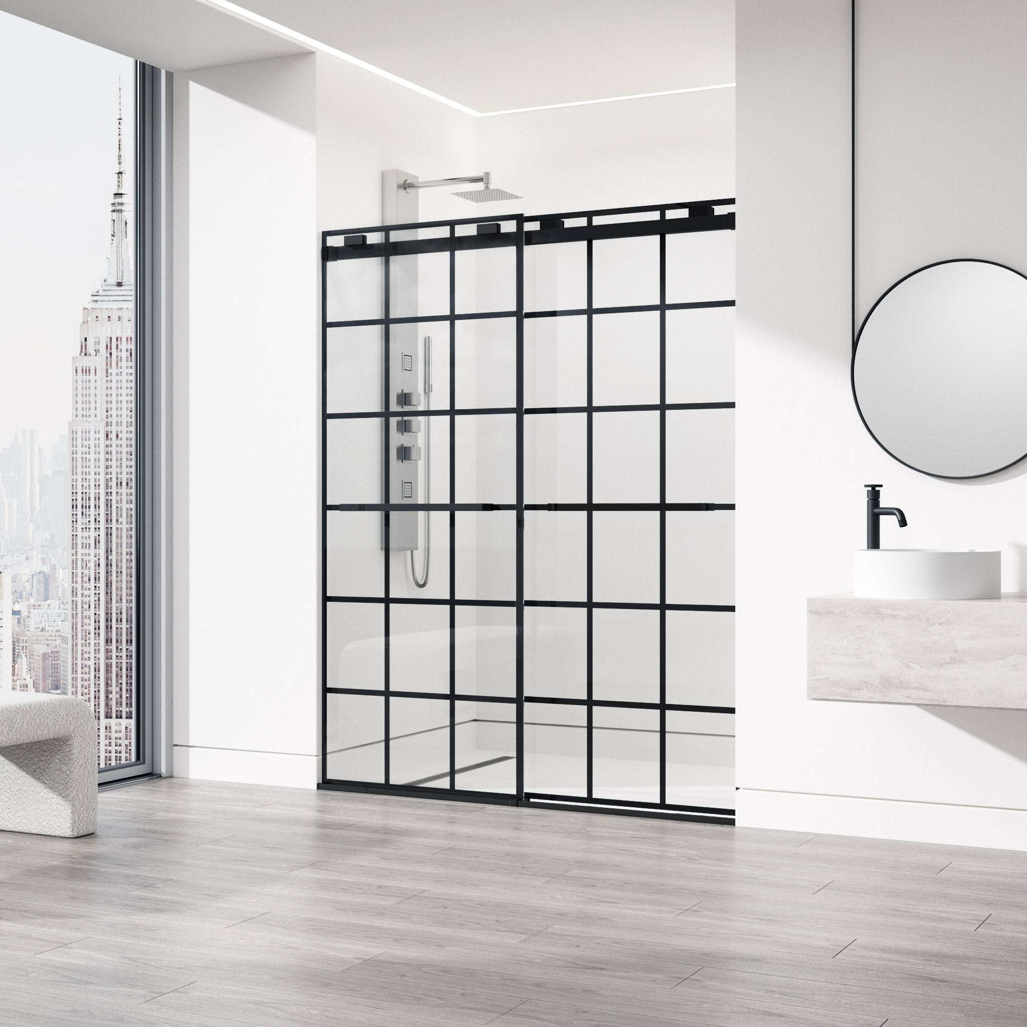 Houston Frameless Sliding Shower Door - Image 38