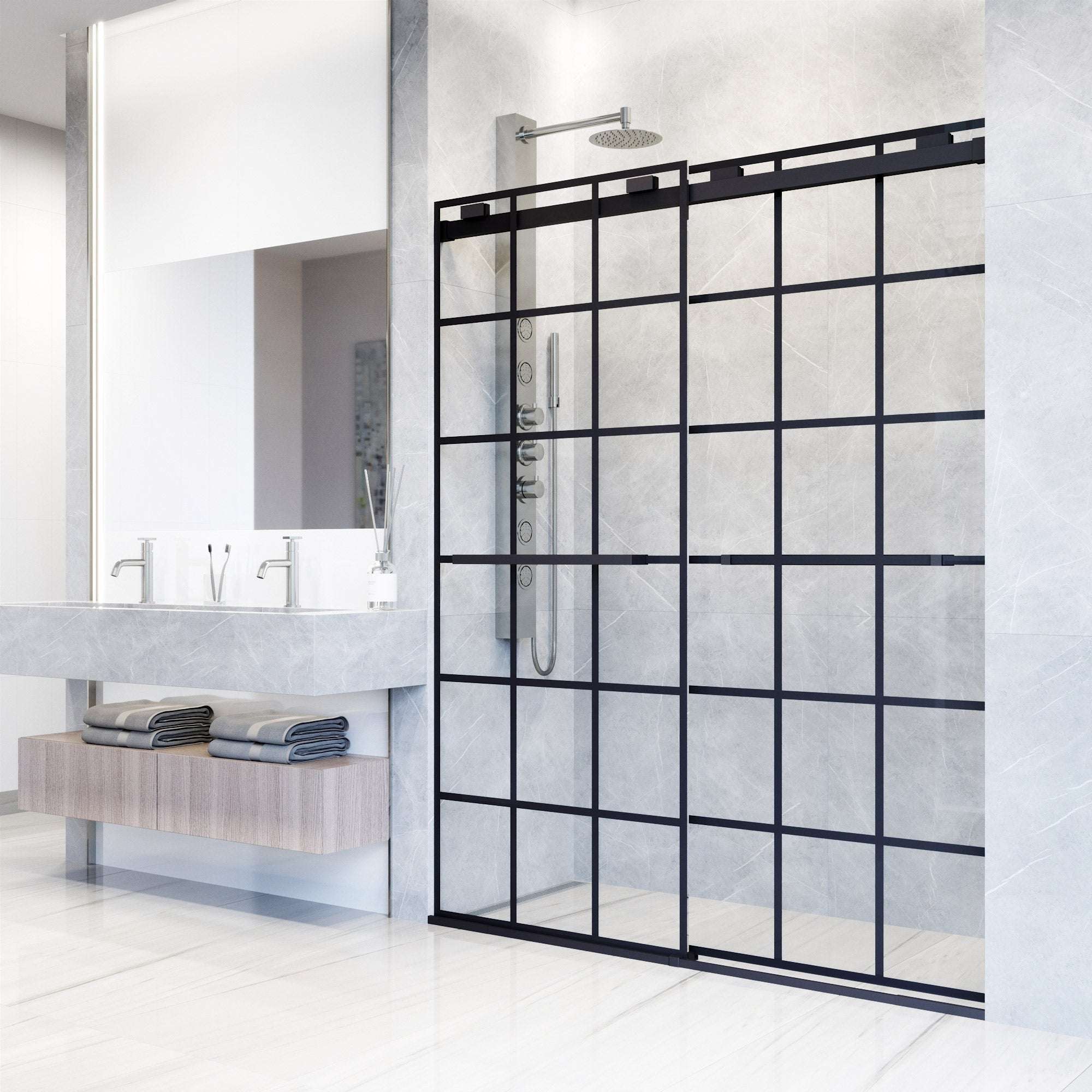 Houston Frameless Sliding Shower Door - Image 40