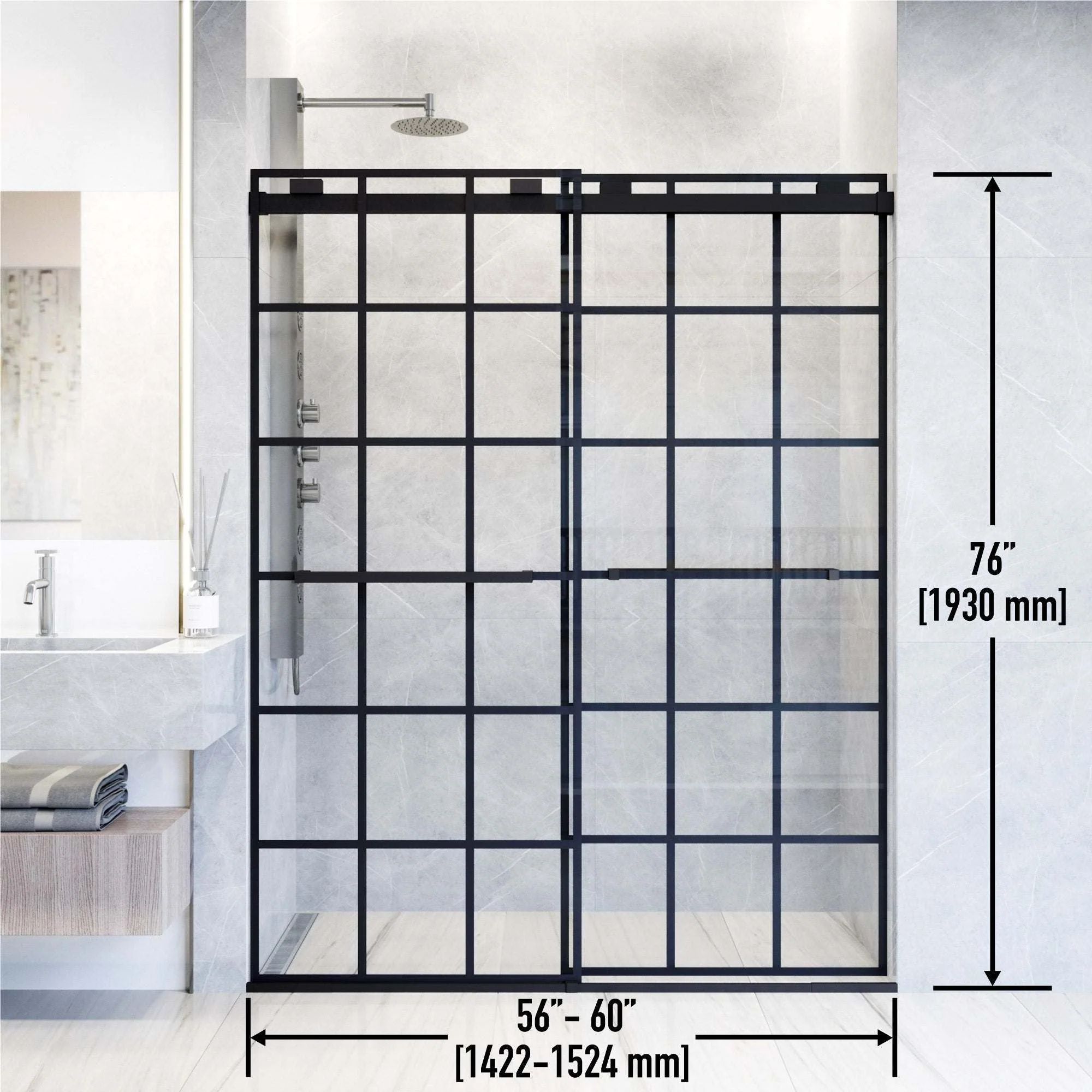Houston Frameless Sliding Shower Door - Image 41