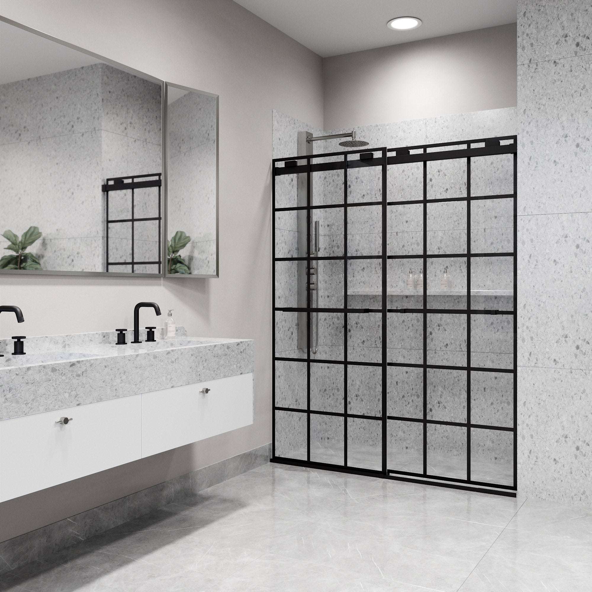 Houston Frameless Sliding Shower Door - Image 43