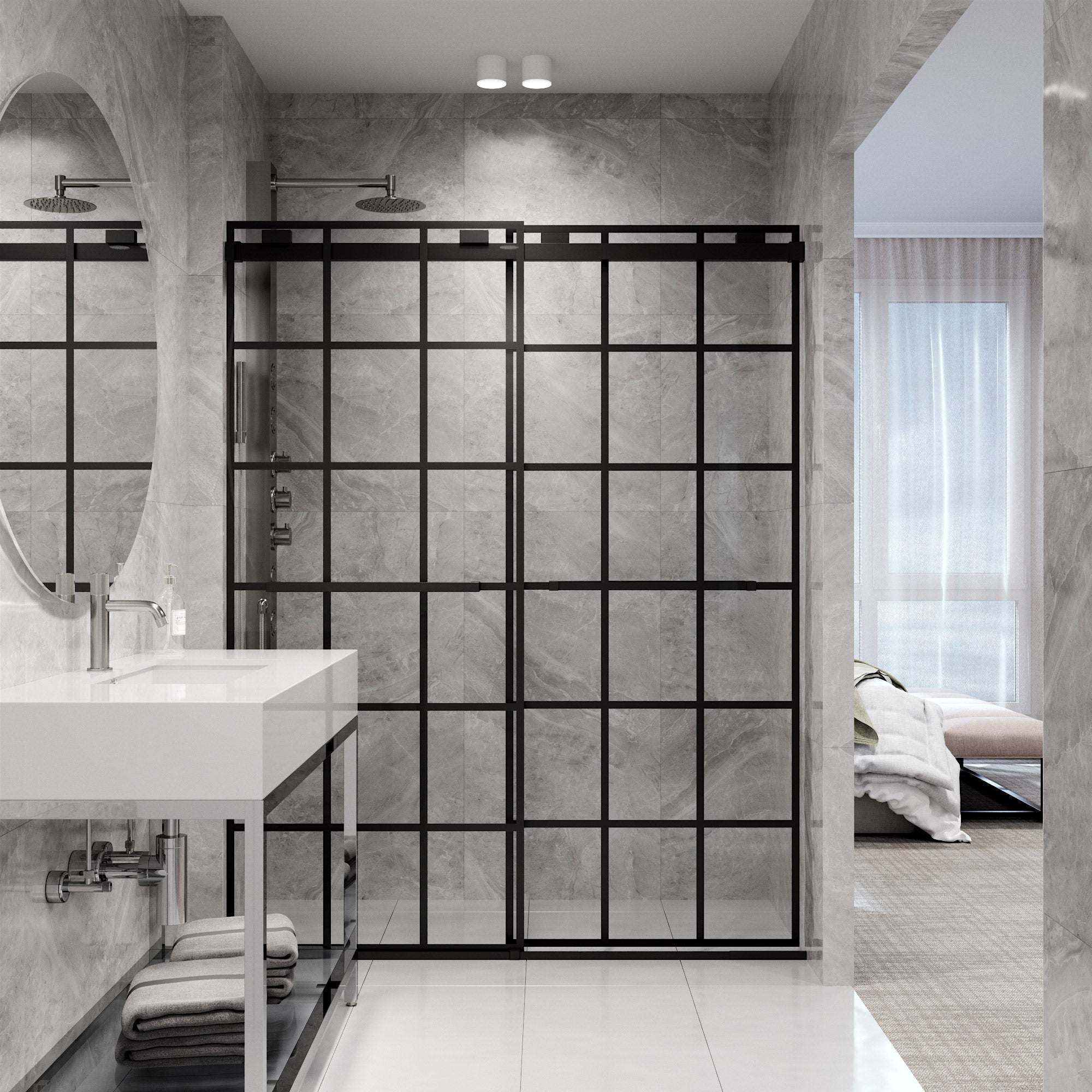 Houston Frameless Sliding Shower Door - Image 44