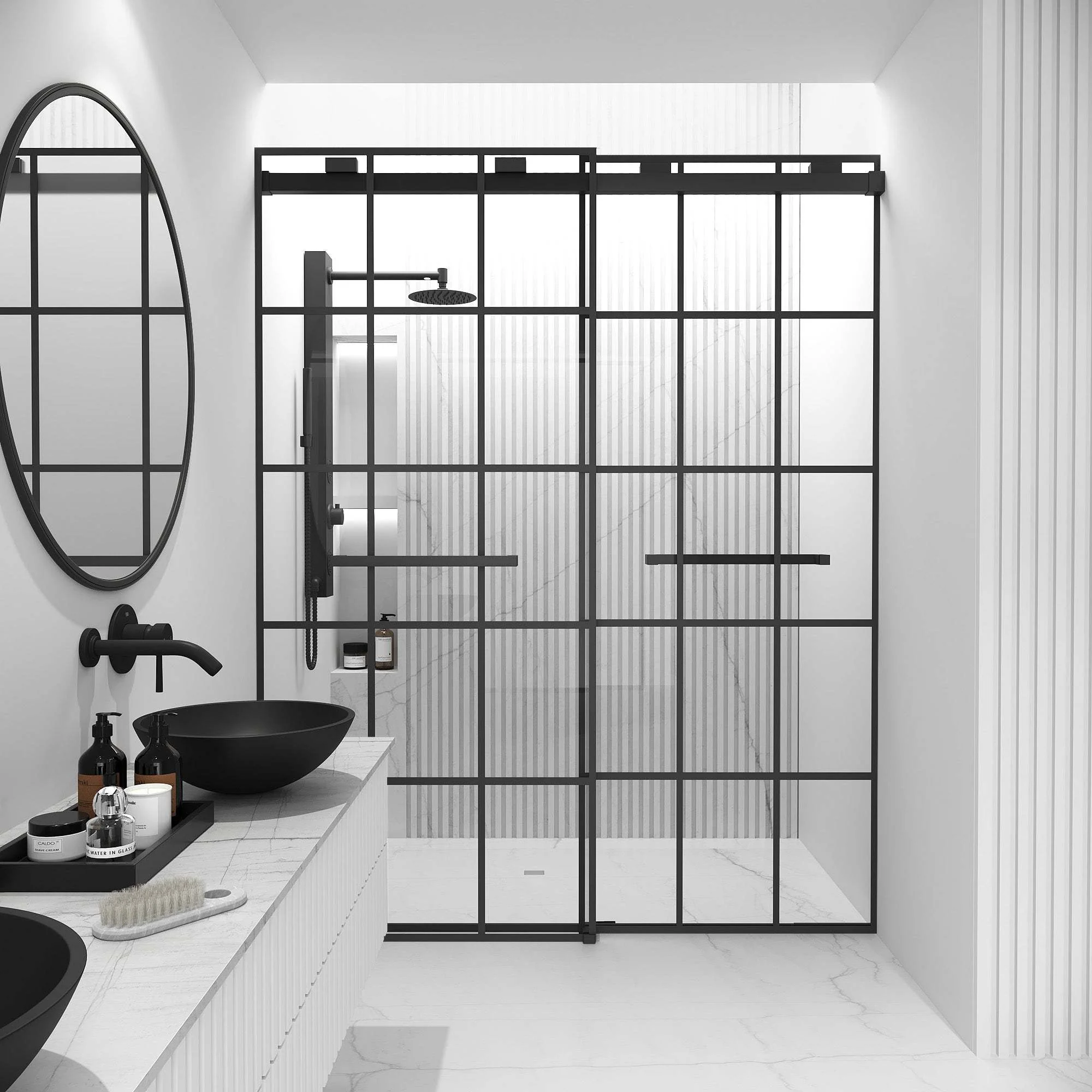 Houston Frameless Sliding Shower Door - Image 46
