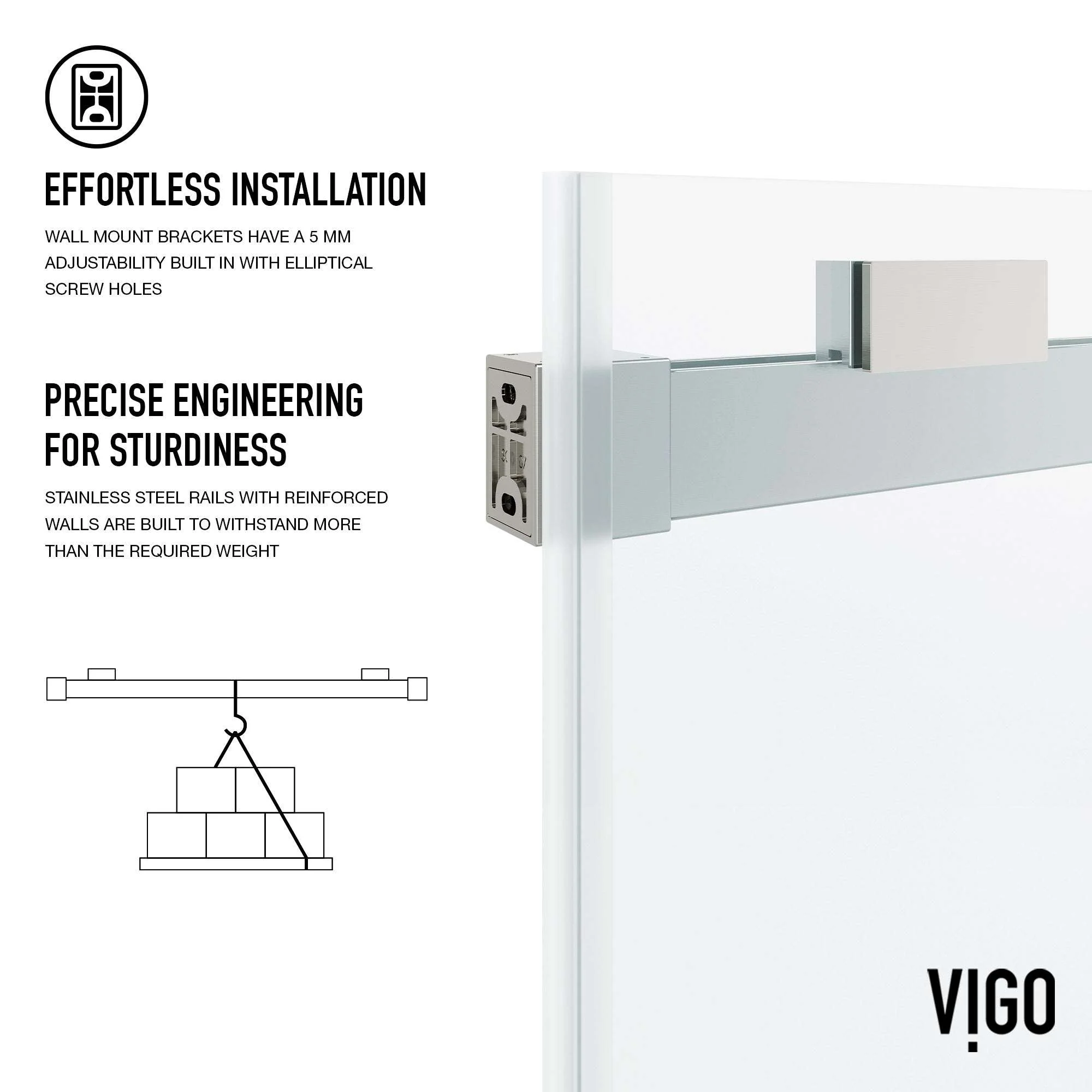 Houston Frameless Sliding Shower Door - Image 49