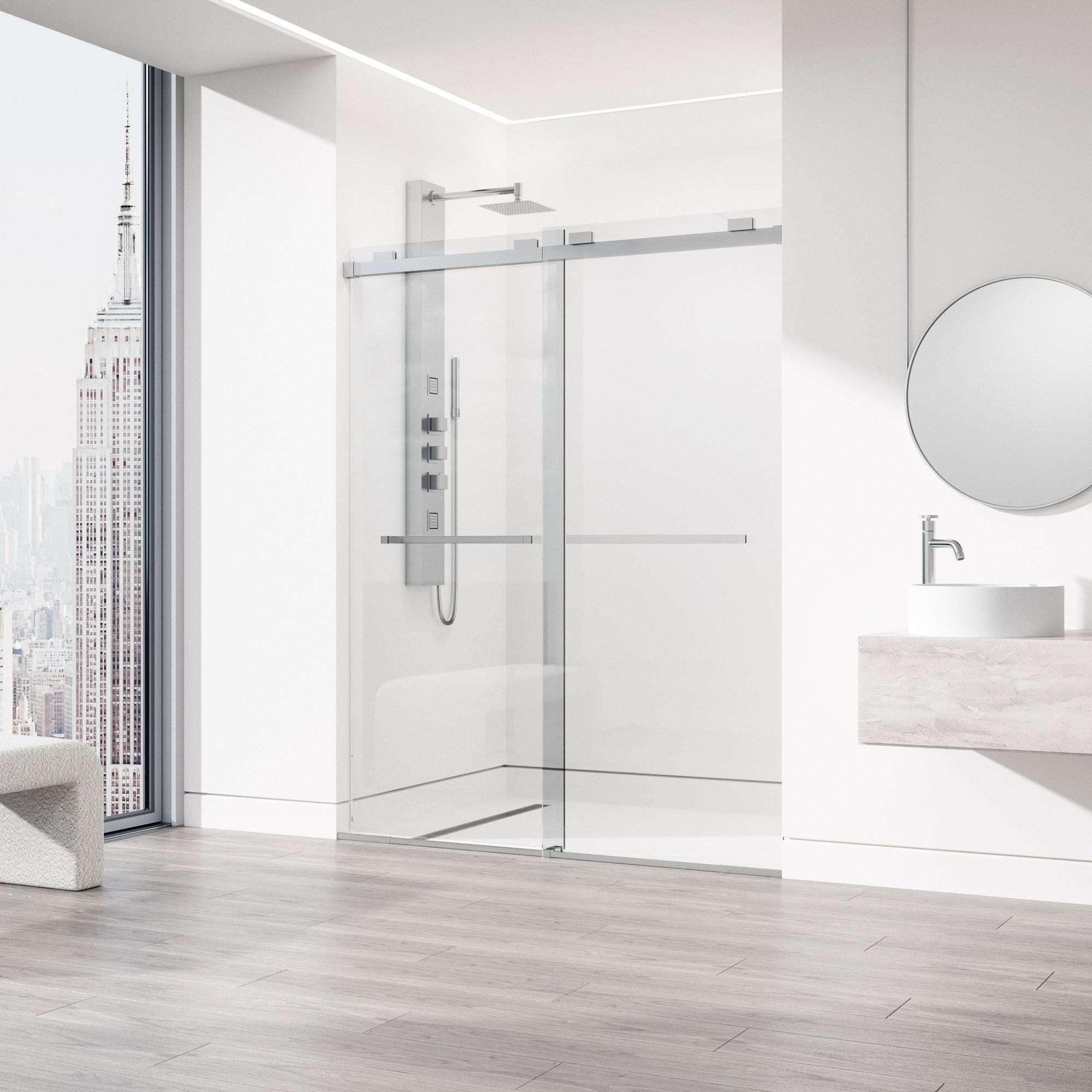 Houston Frameless Sliding Shower Door - Image 53