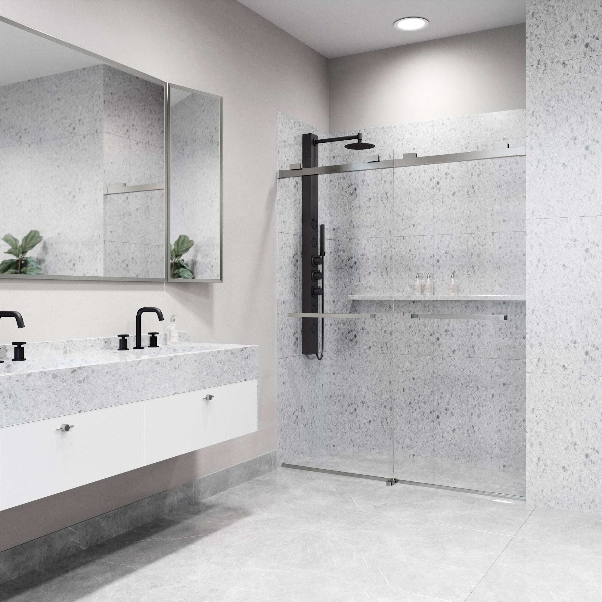 Houston Frameless Sliding Shower Door - Image 58