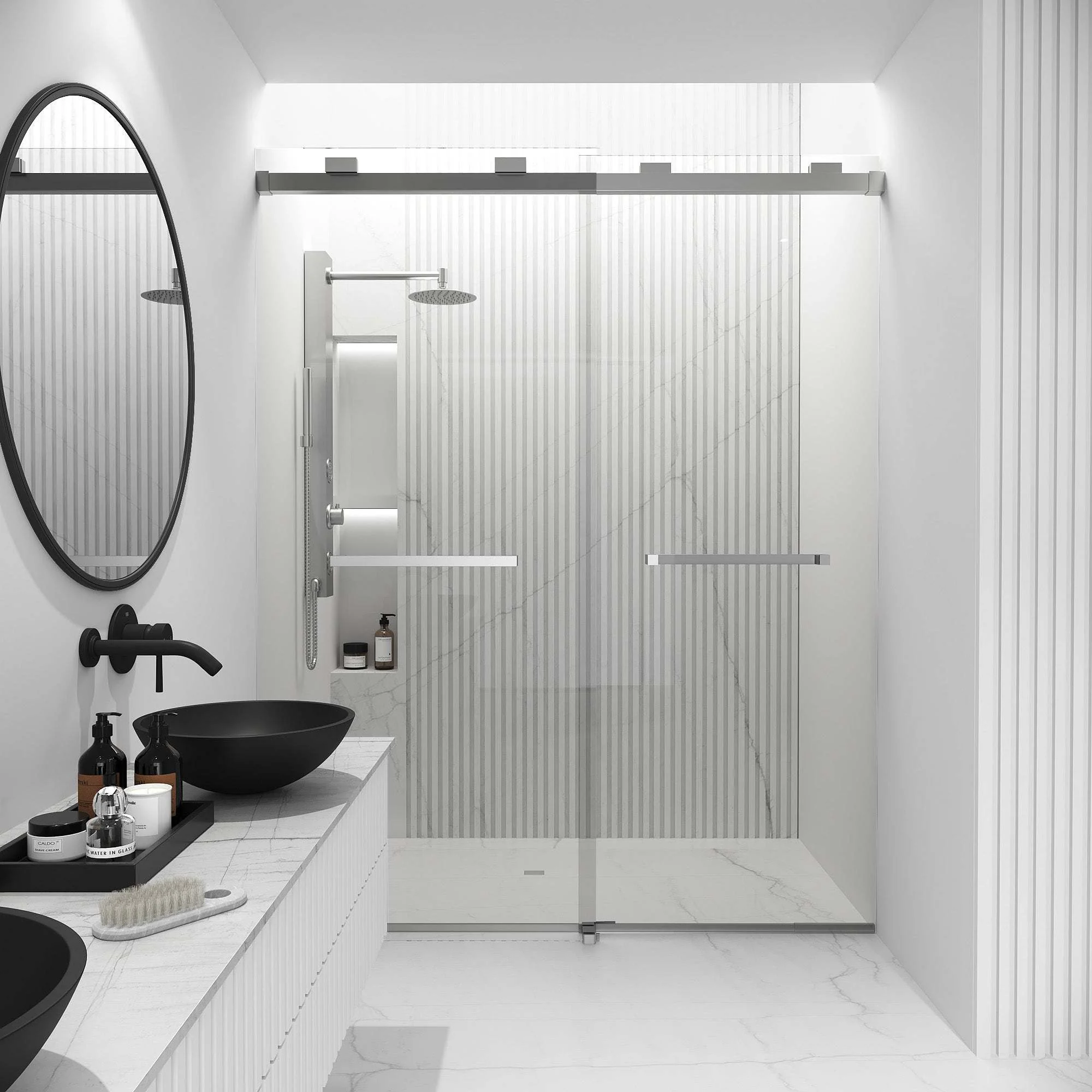 Houston Frameless Sliding Shower Door - Image 61