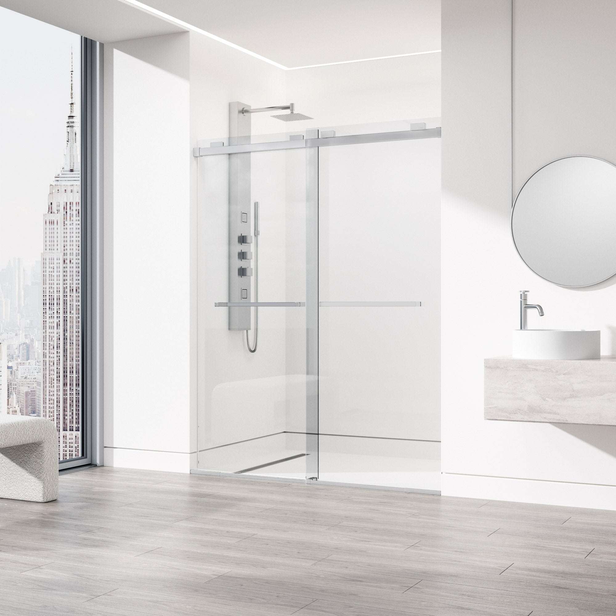 Houston Frameless Sliding Shower Door - Image 8