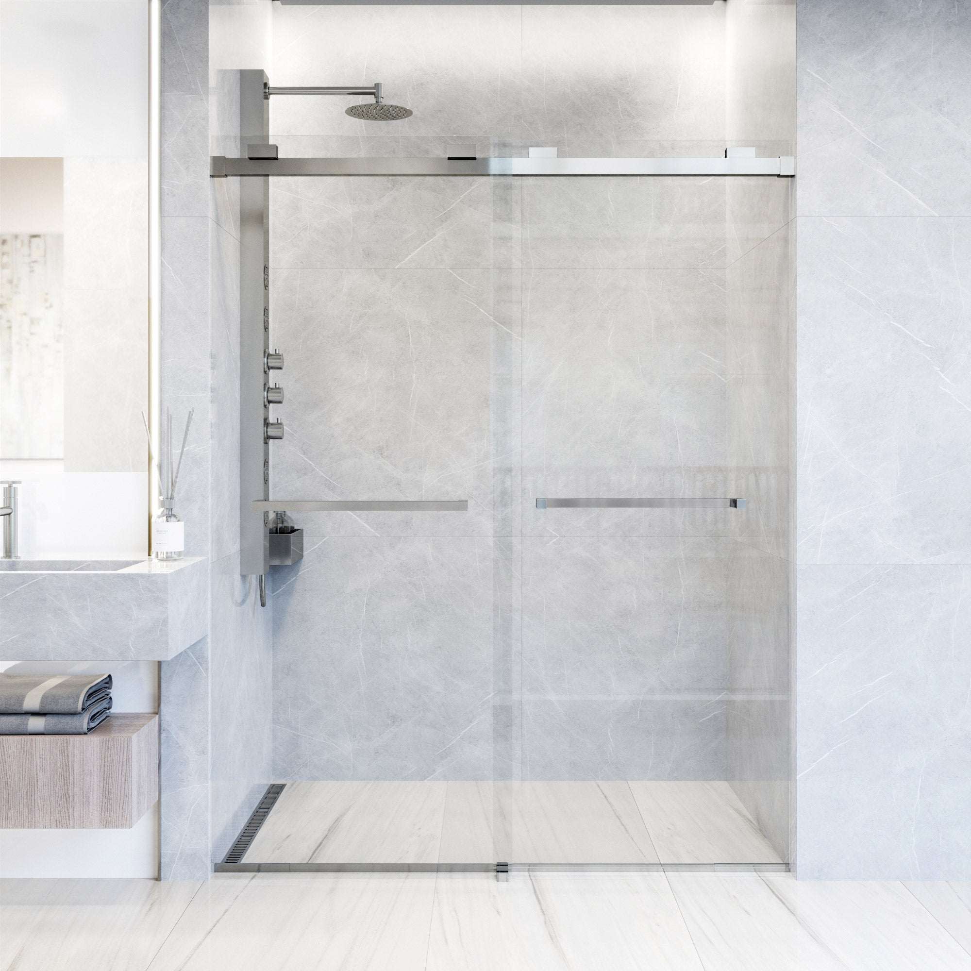 Houston Frameless Sliding Shower Door - Image 9