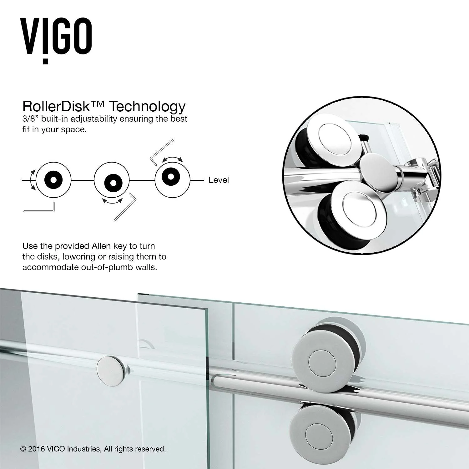 Elan Sliding Frameless Tub Door - Image 11