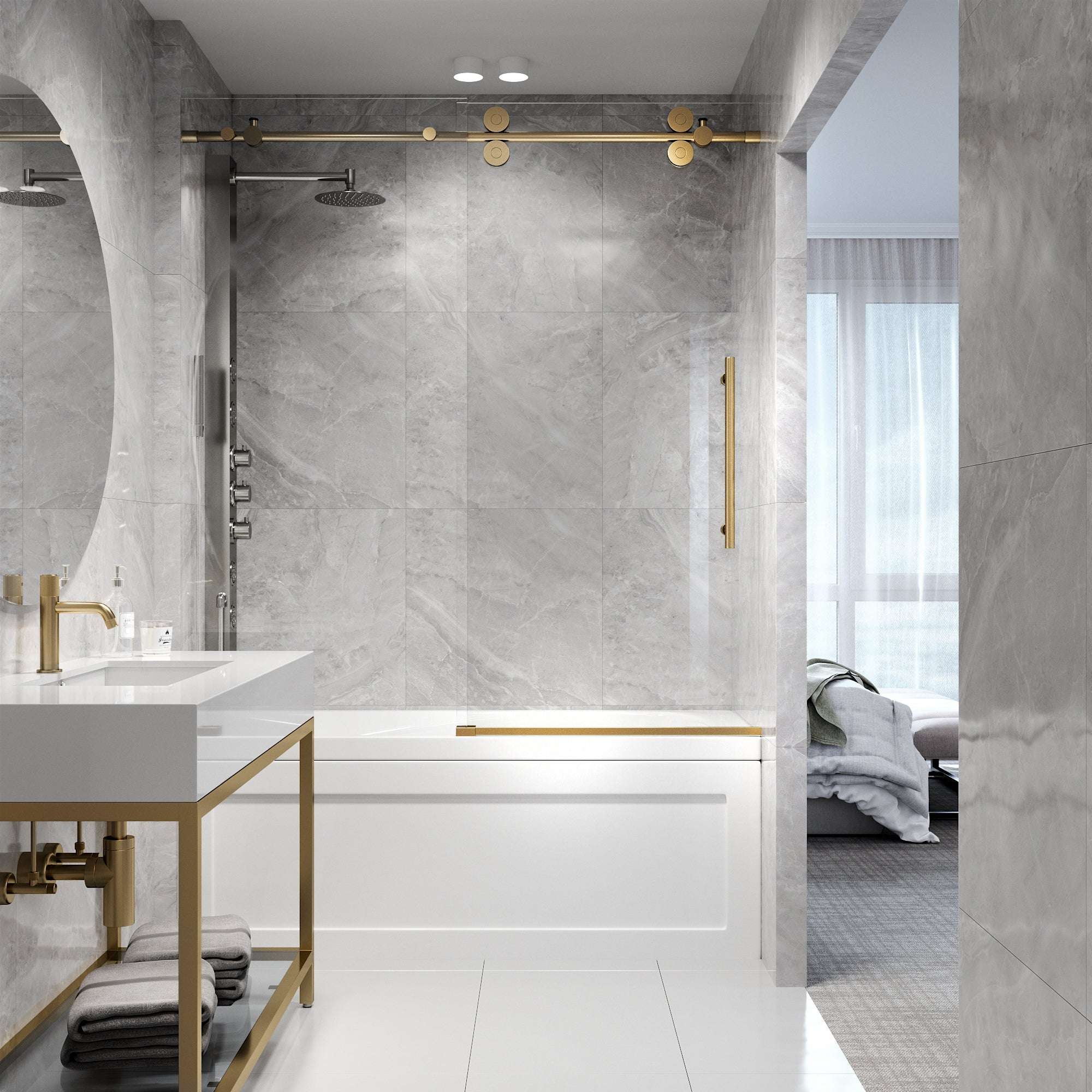 Elan Sliding Frameless Tub Door - Image 111