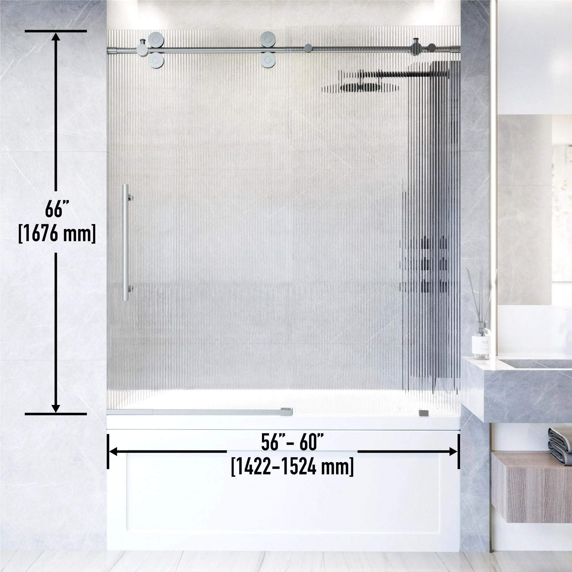 Elan Sliding Frameless Tub Door - Image 133