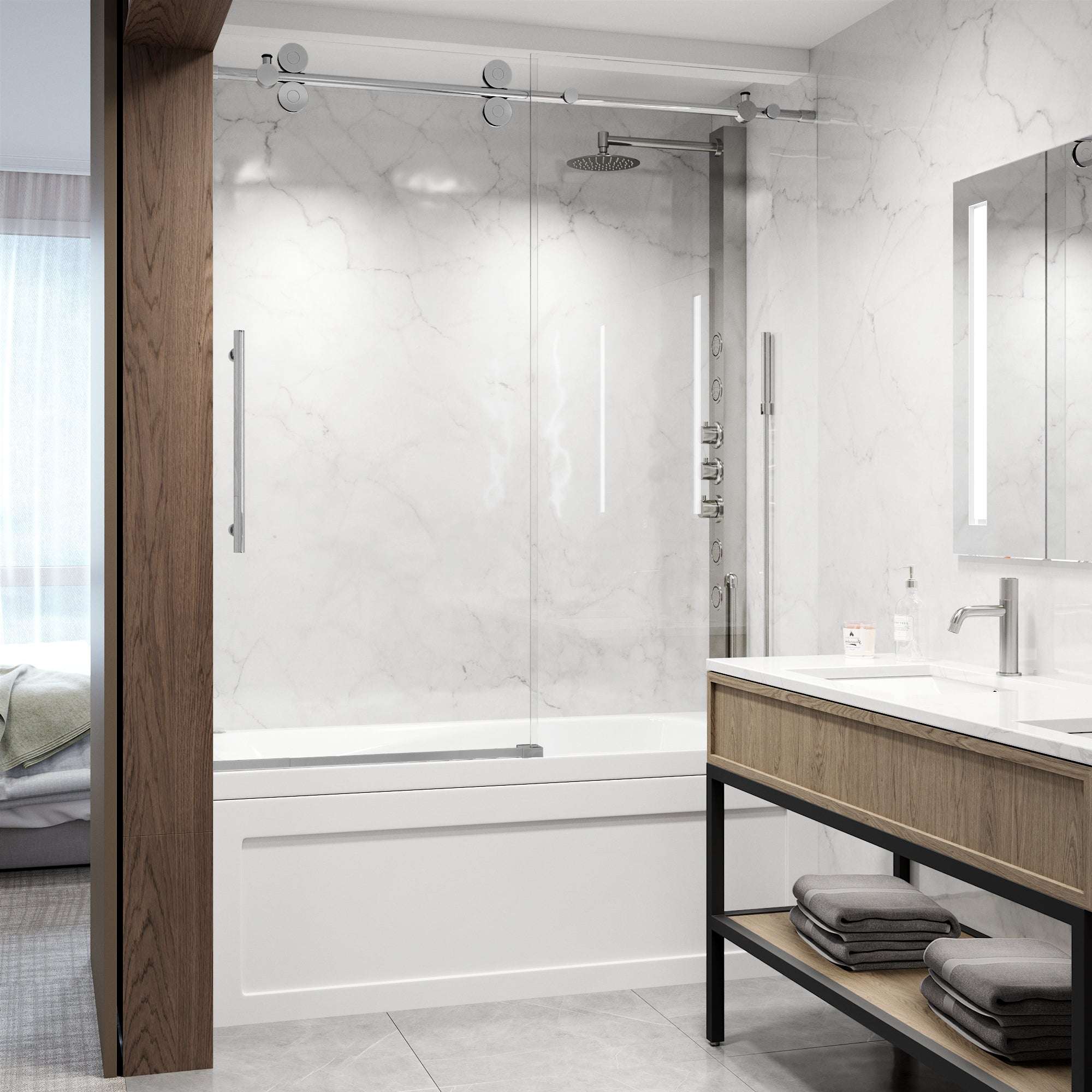 Elan Sliding Frameless Tub Door - Image 14
