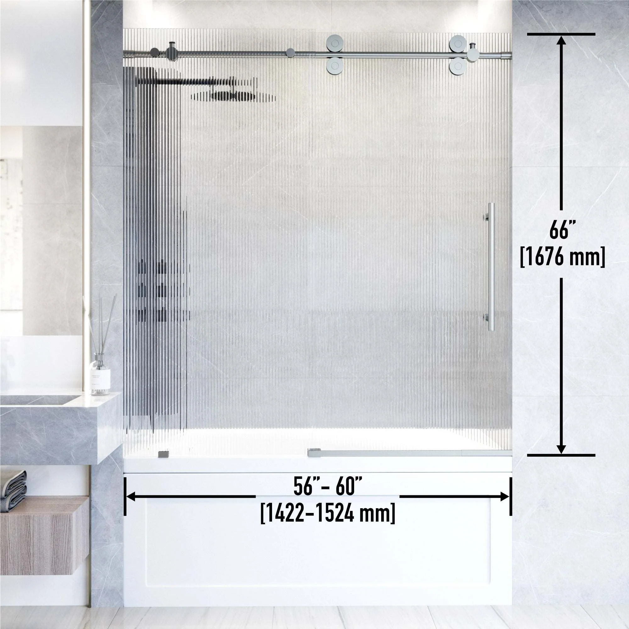 Elan Sliding Frameless Tub Door - Image 146
