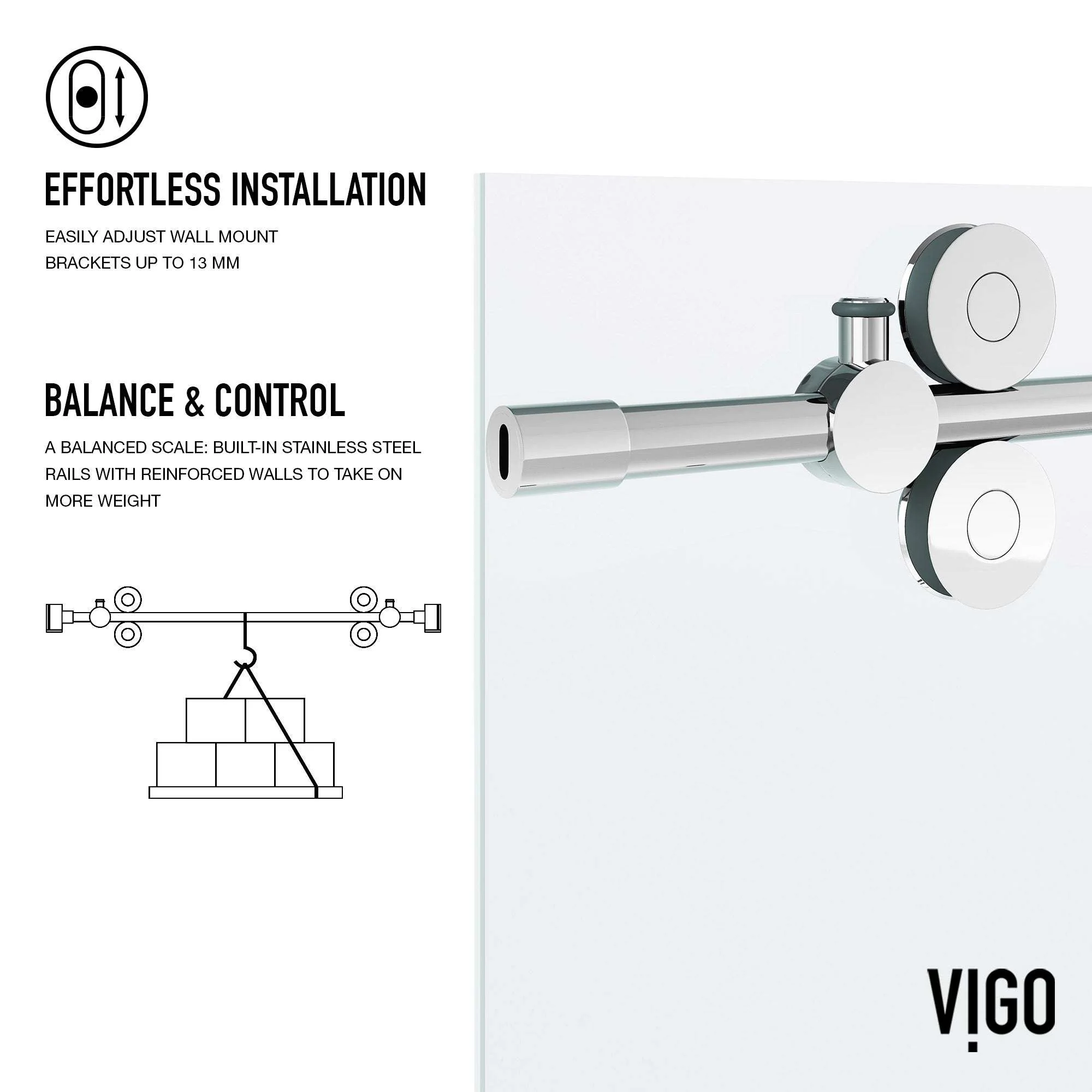 Elan Sliding Frameless Tub Door - Image 16