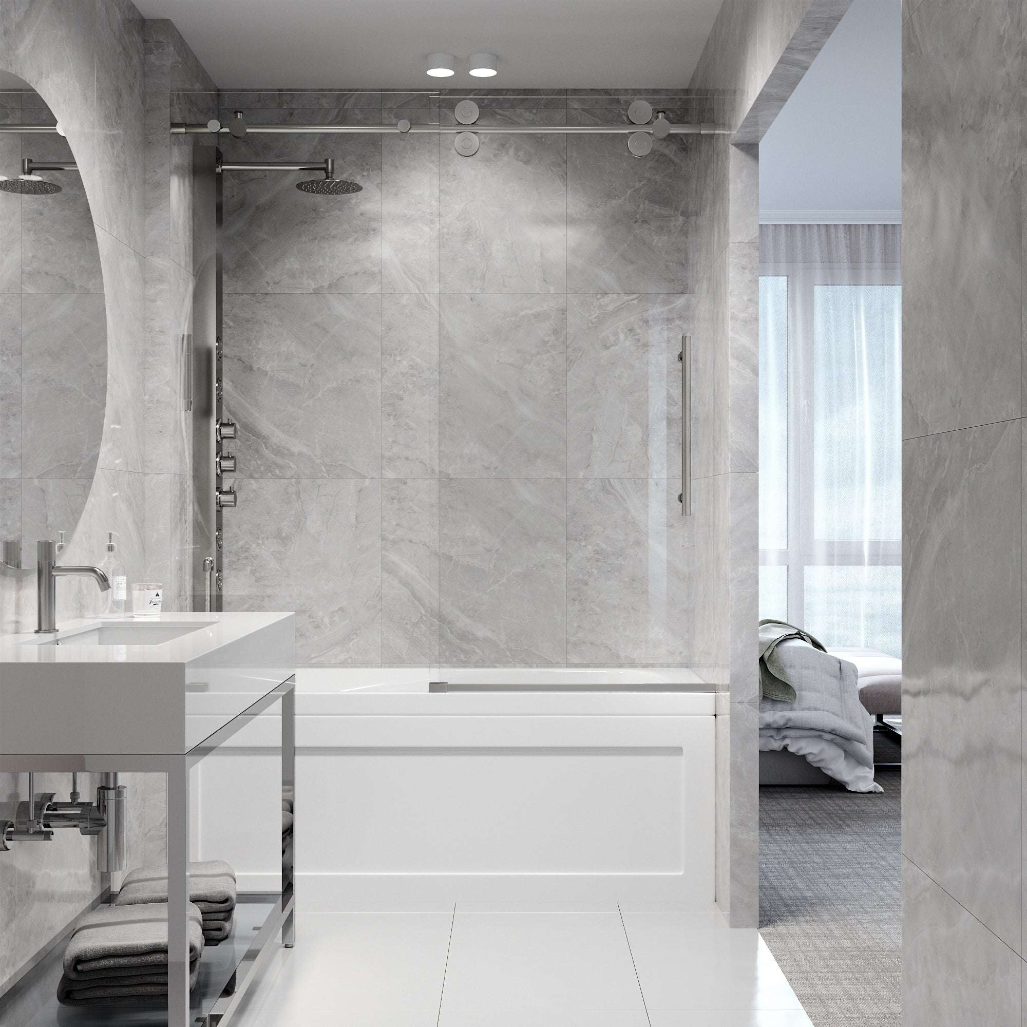 Elan Sliding Frameless Tub Door - Image 163