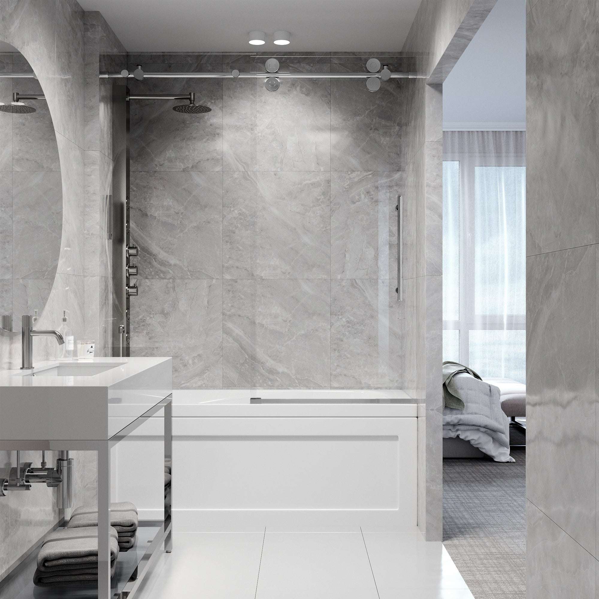 Elan Sliding Frameless Tub Door - Image 24