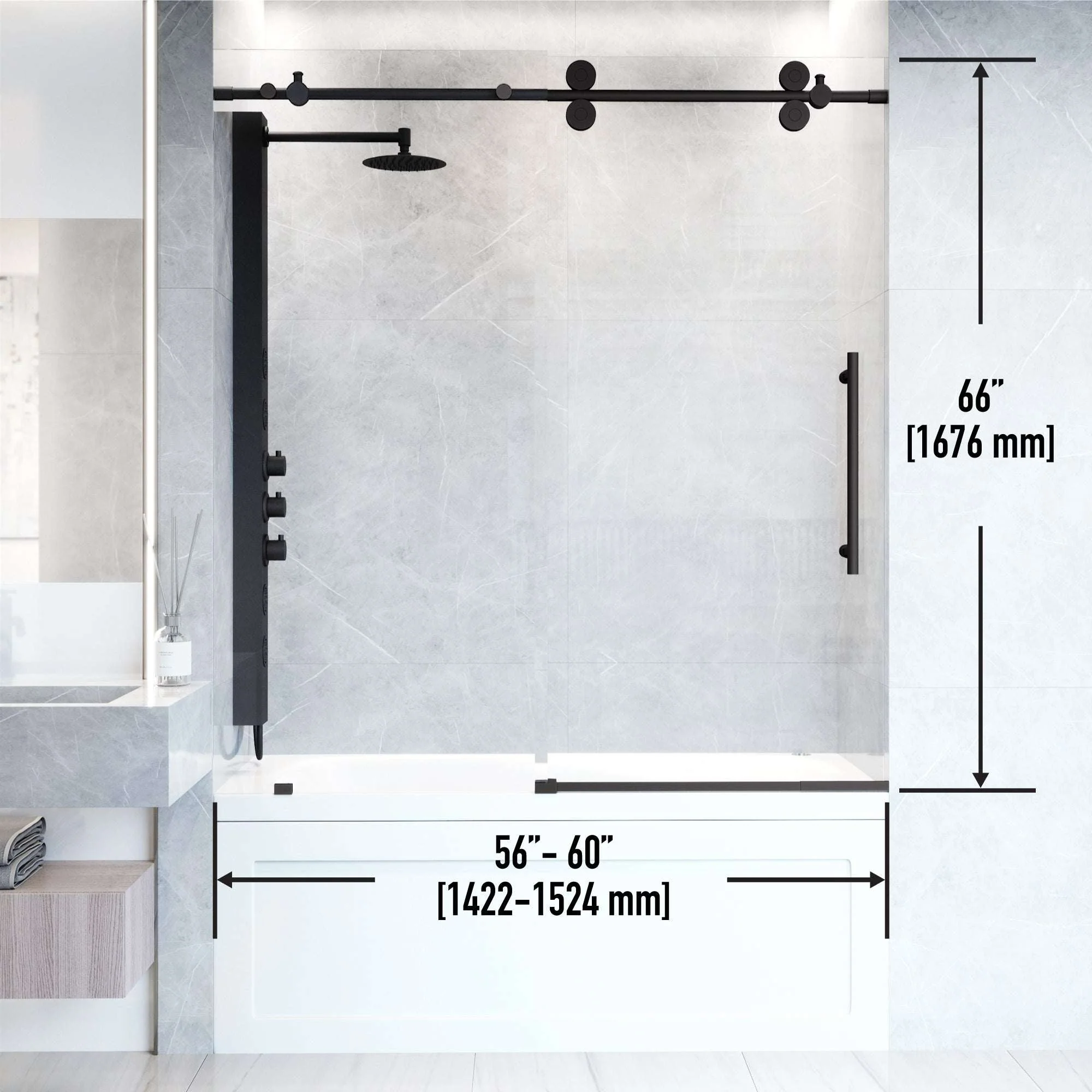 Elan Sliding Frameless Tub Door - Image 74