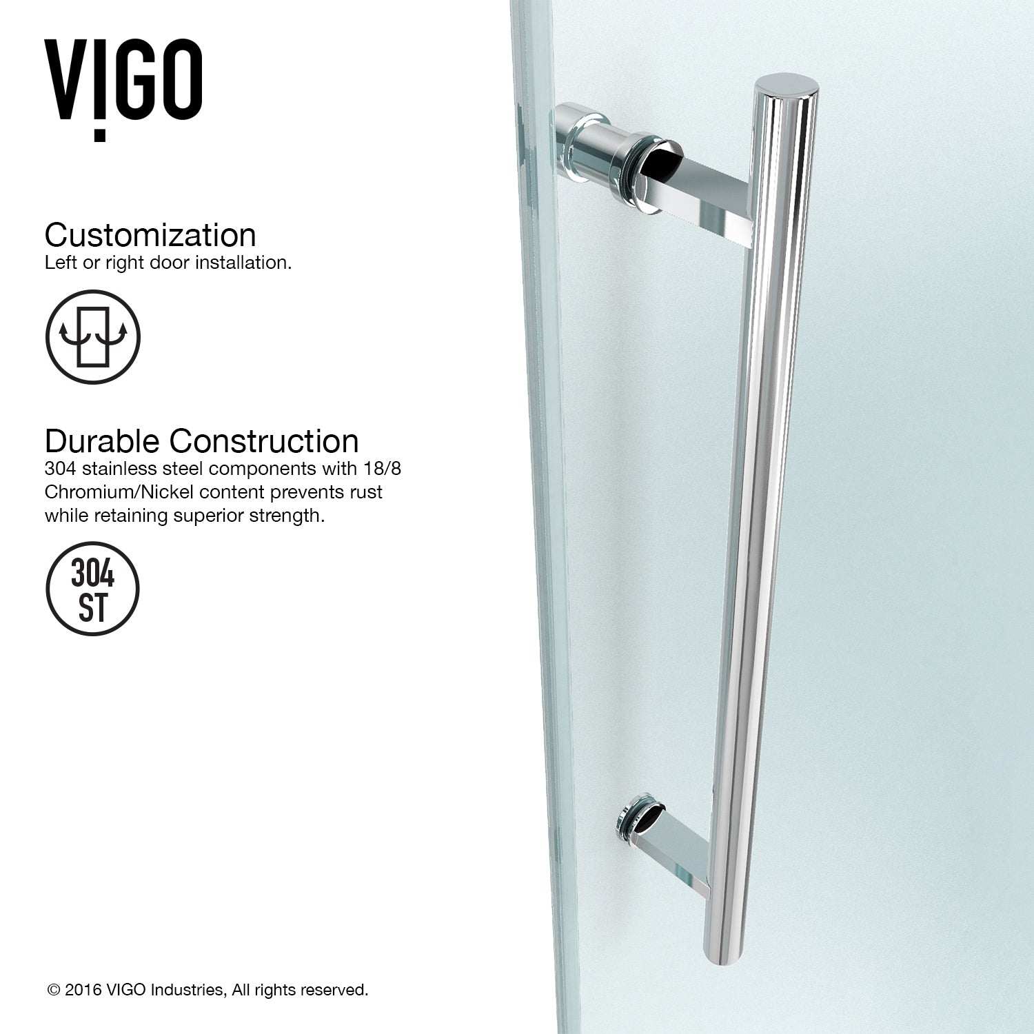 Elan Sliding Frameless Tub Door - Image 8