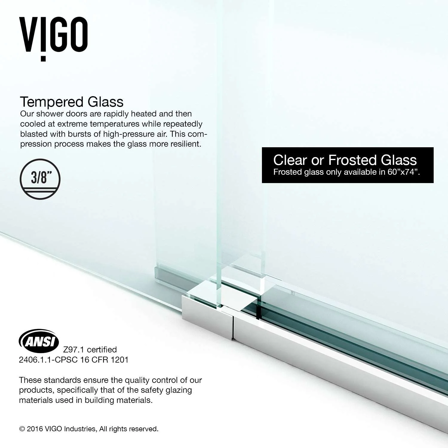 Elan Sliding Frameless Tub Door - Image 9
