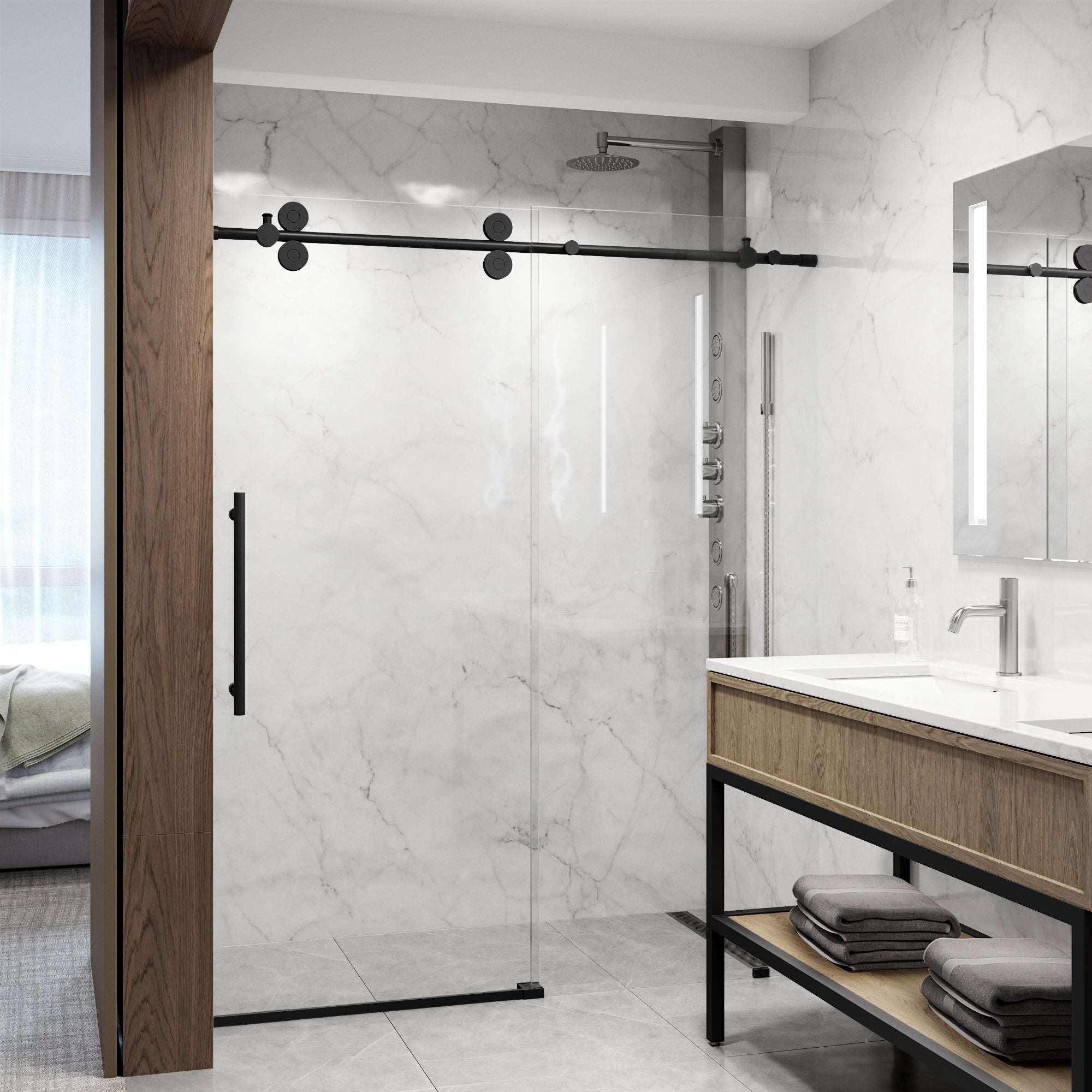 Elan Frameless Sliding Shower Door - Image 160