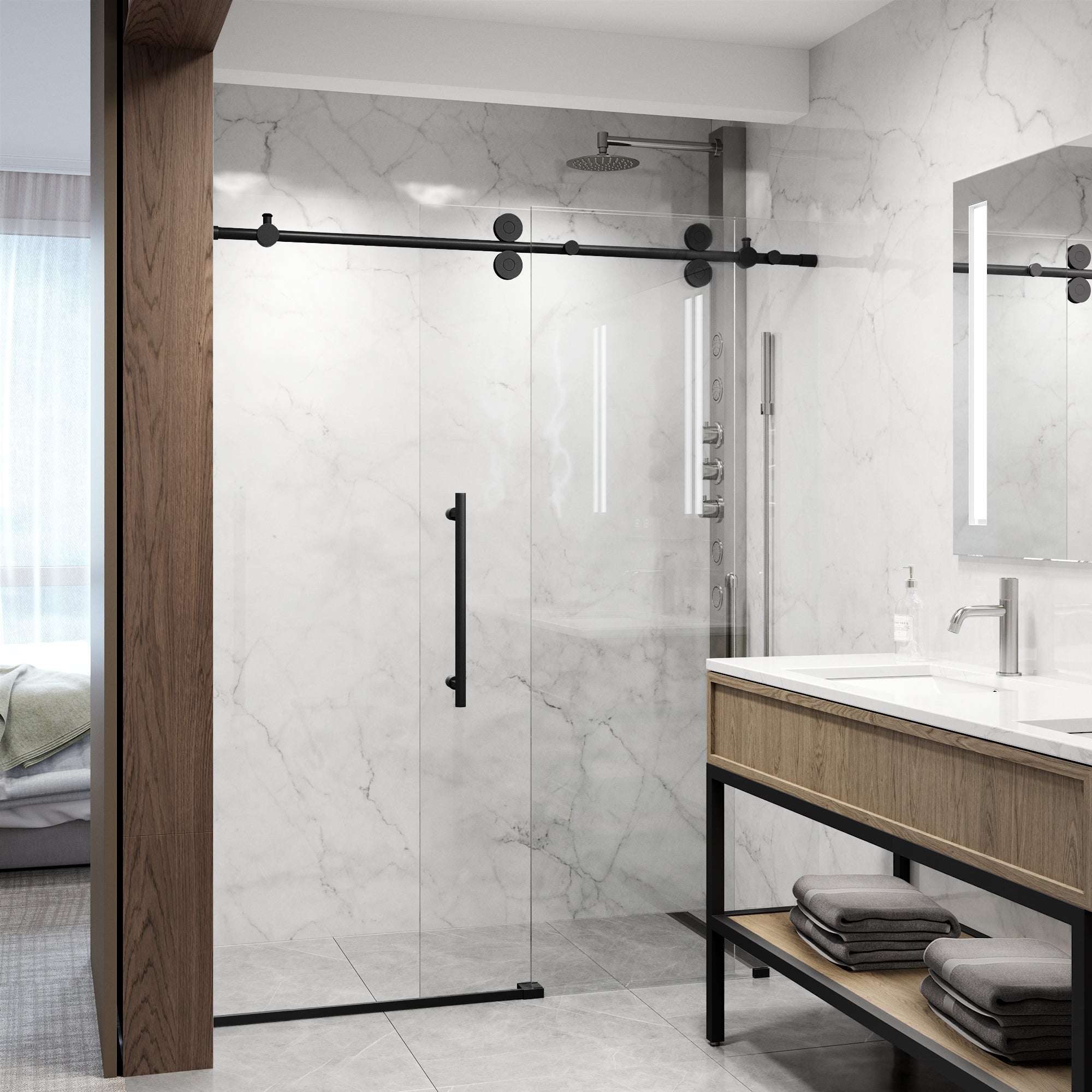 Elan Frameless Sliding Shower Door - Image 161