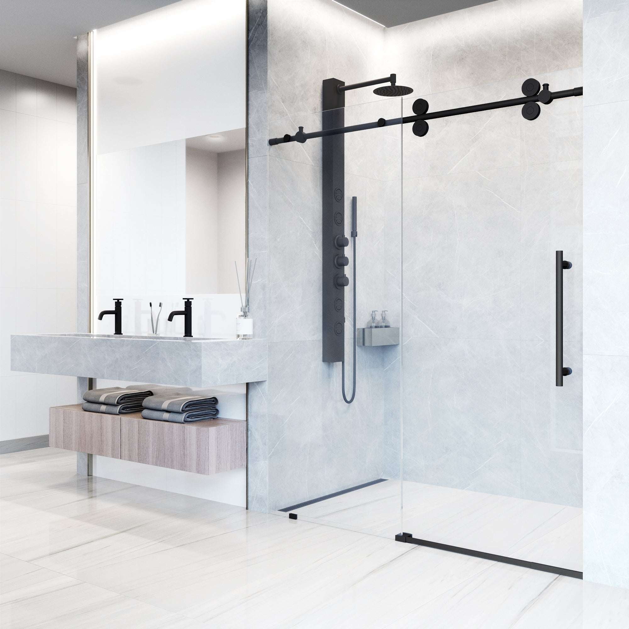 Elan Frameless Sliding Shower Door - Image 171