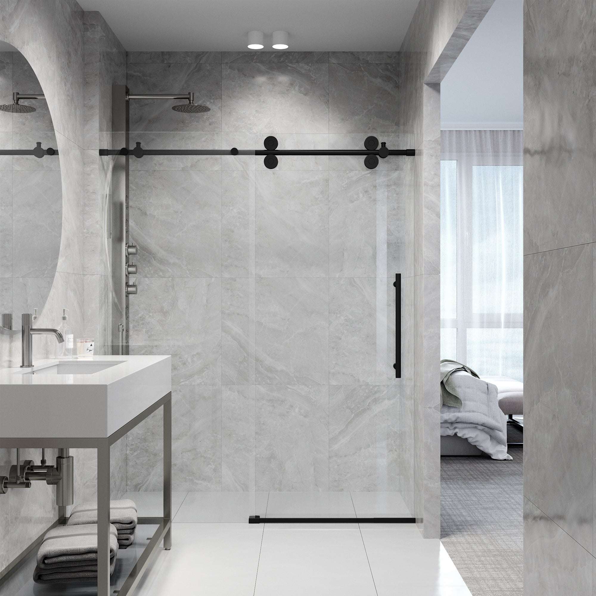 Elan Frameless Sliding Shower Door - Image 173