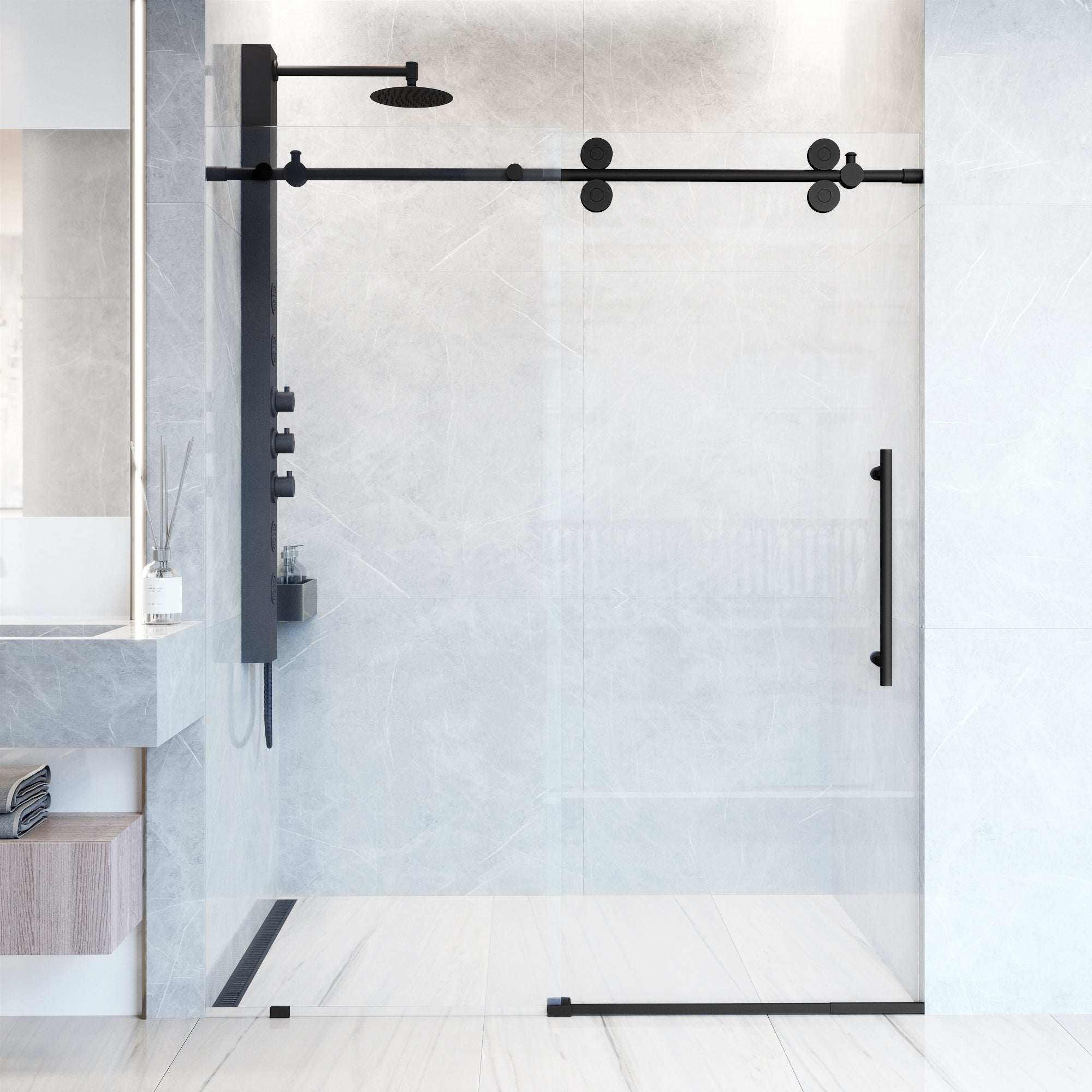 Elan Frameless Sliding Shower Door - Image 175