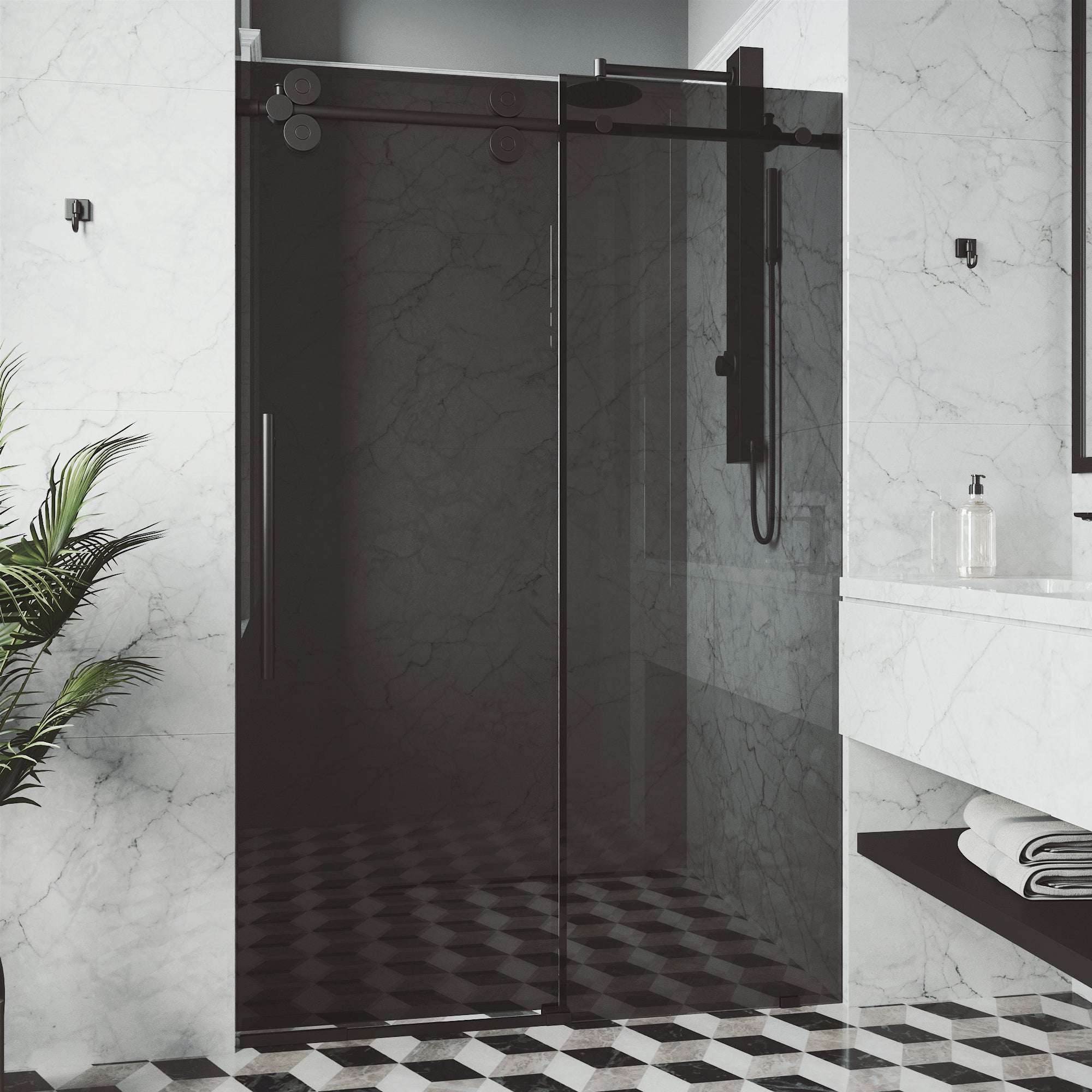 Elan Frameless Sliding Shower Door - Image 176