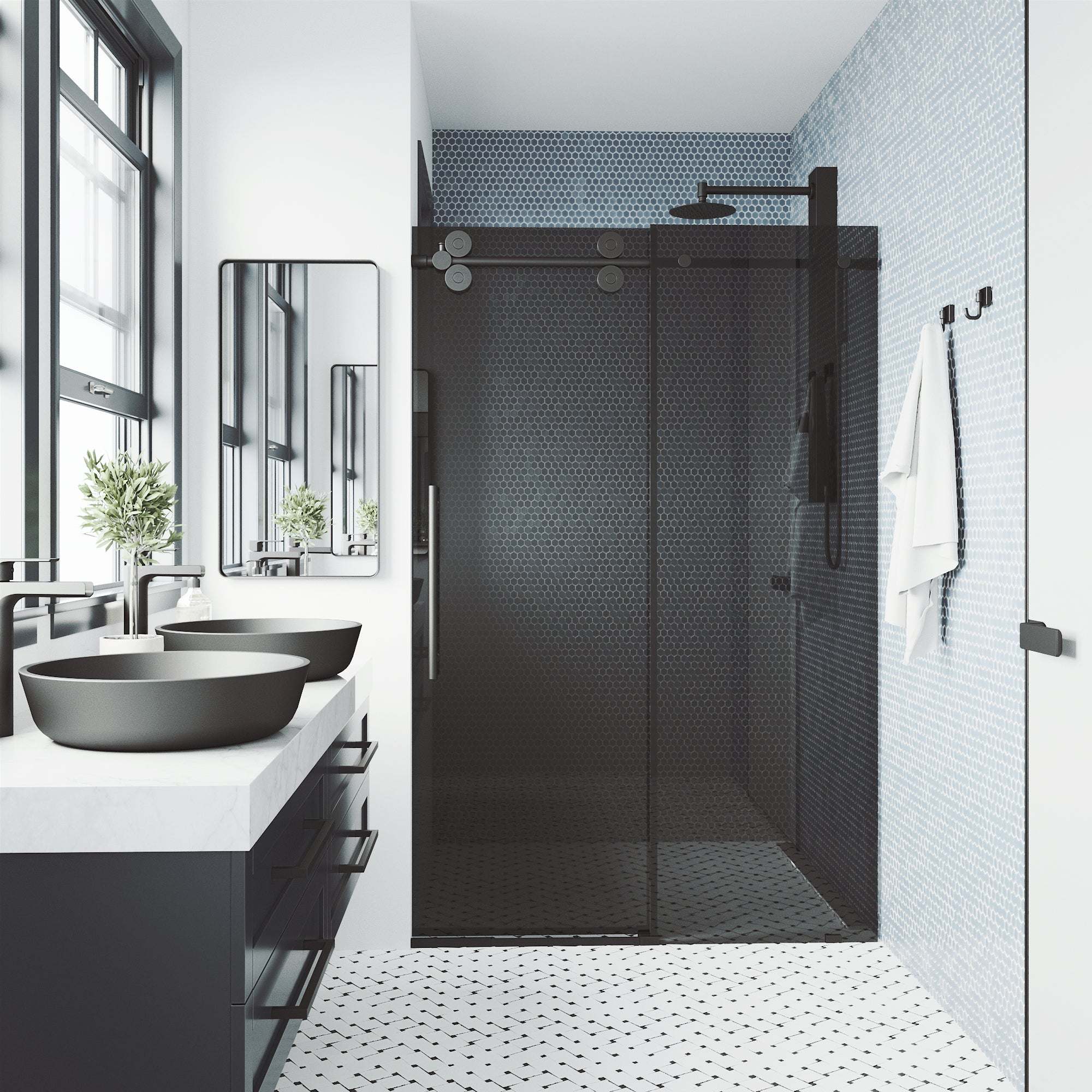 Elan Frameless Sliding Shower Door - Image 196