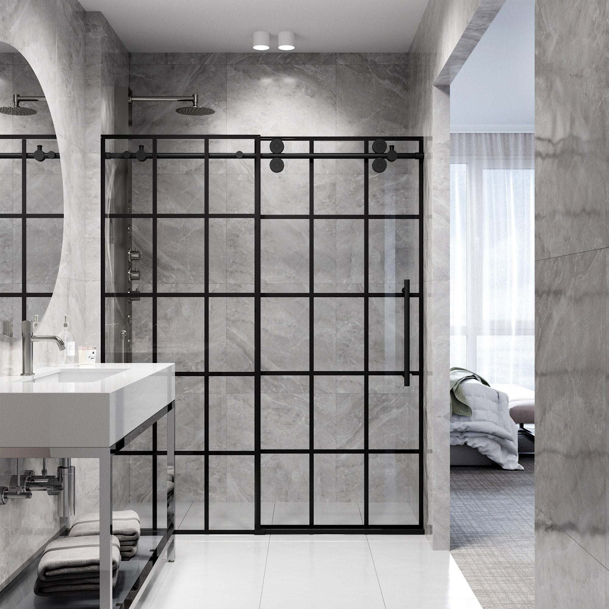 Elan Frameless Sliding Shower Door - Image 215