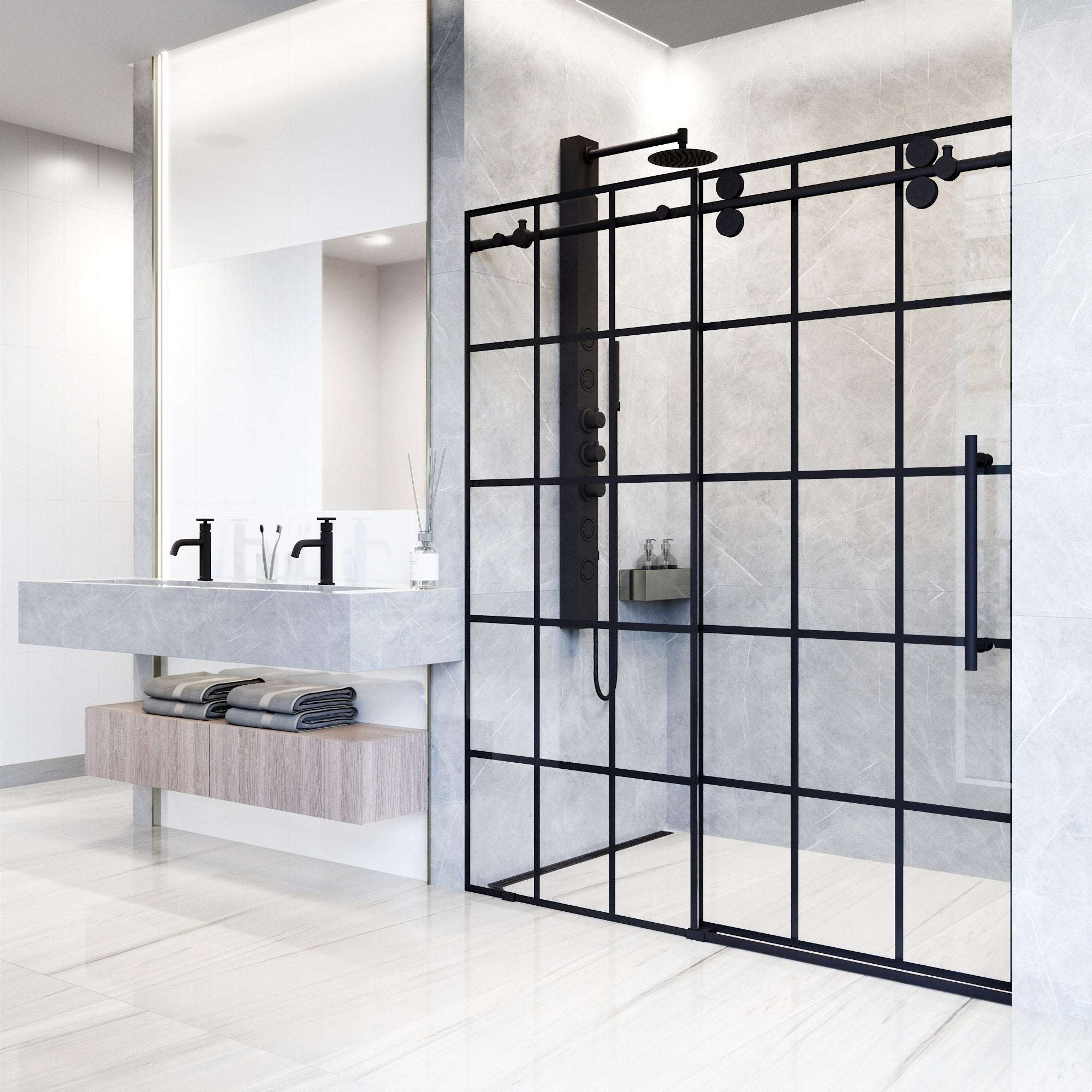 Elan Frameless Sliding Shower Door - Image 227