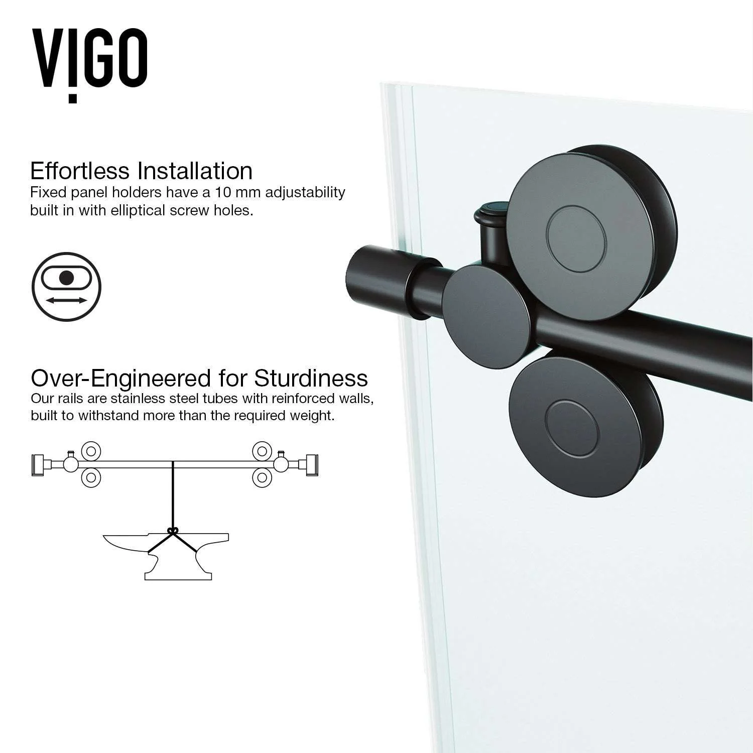 Elan Frameless Sliding Shower Door - Image 92