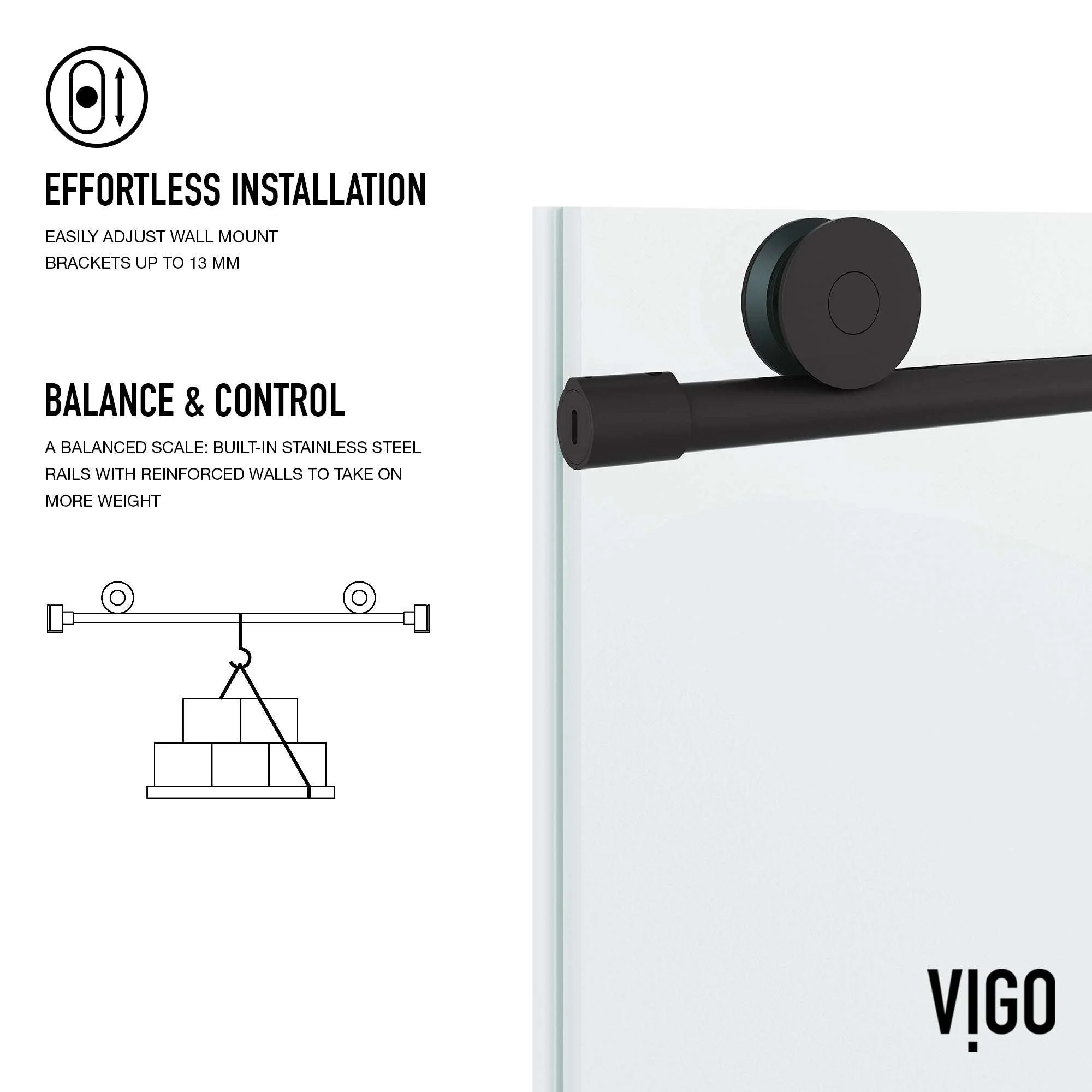 Elan VMotion™ Frameless Sliding Shower Door - Image 27