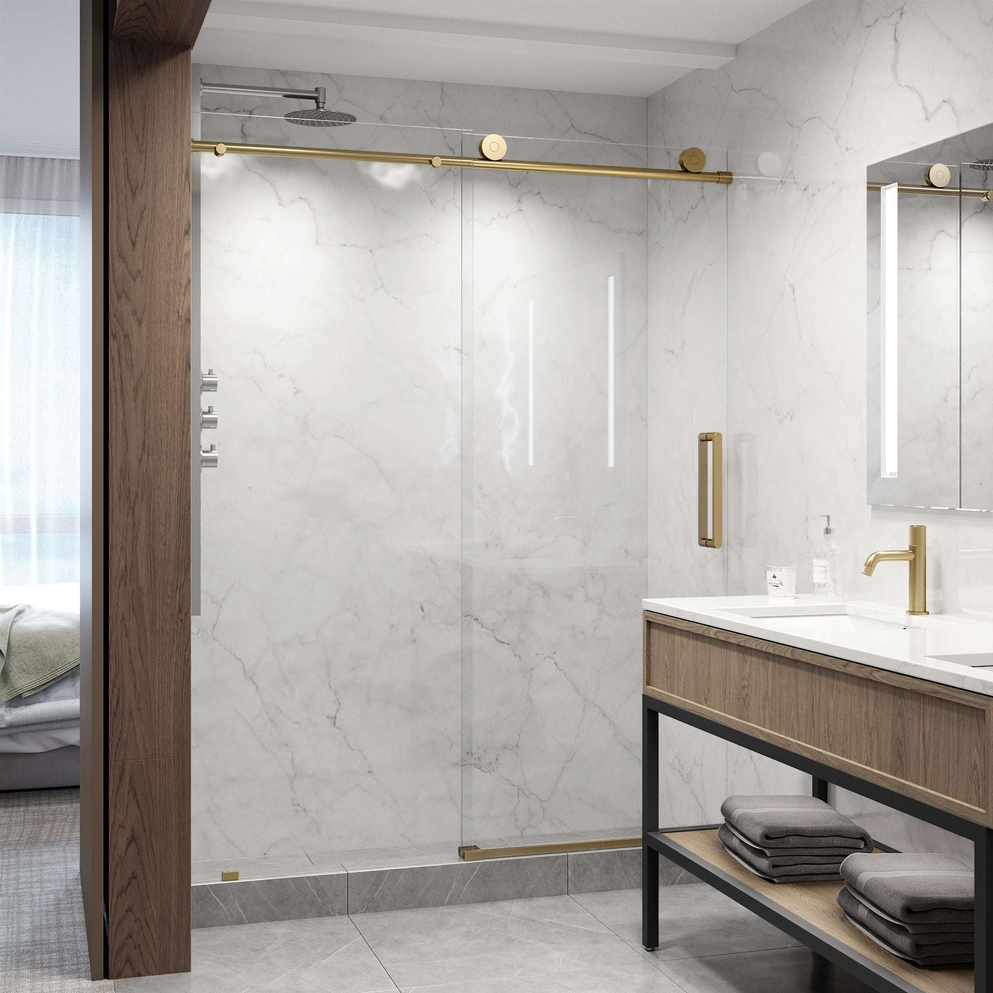 Elan VMotion™ Frameless Sliding Shower Door - Image 31
