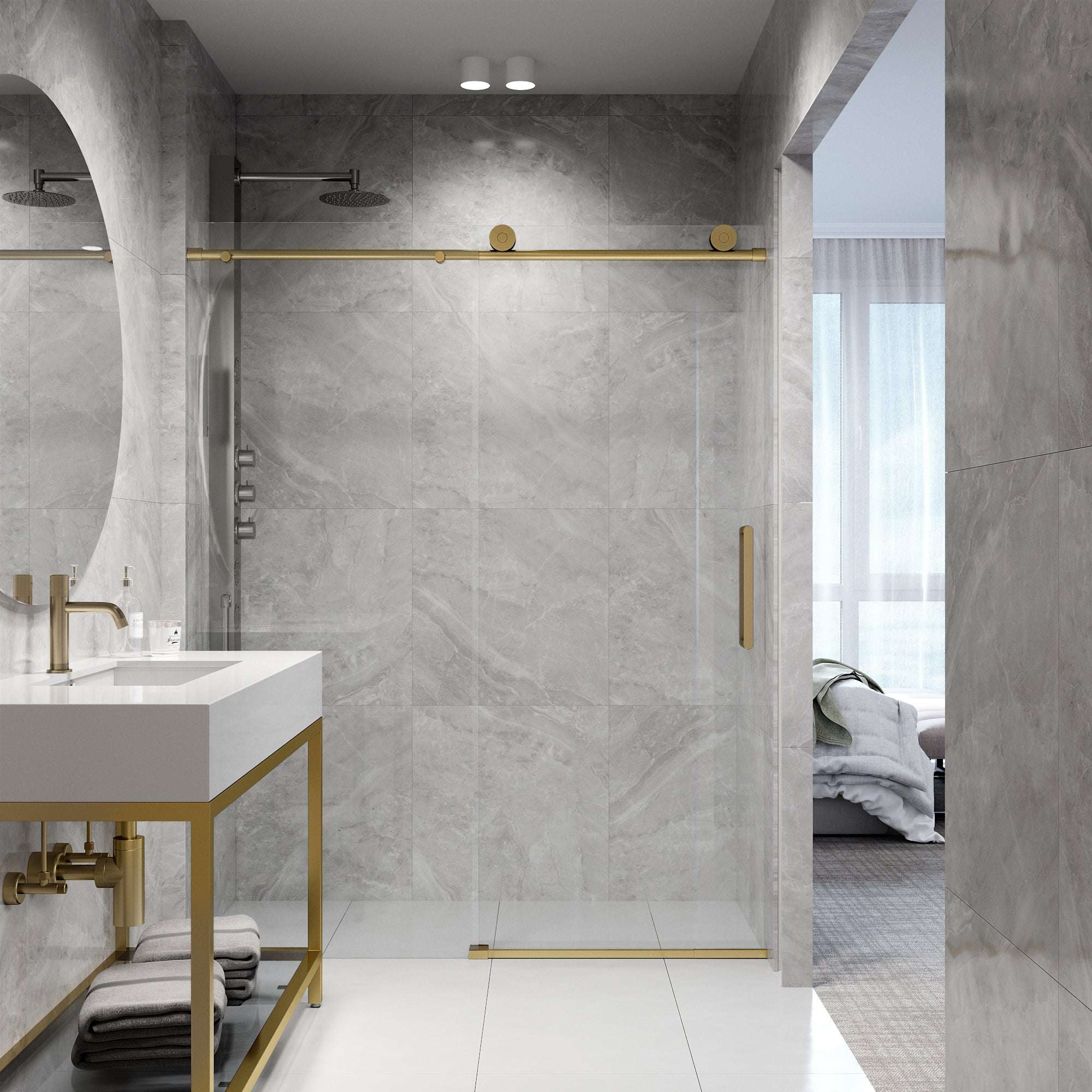 Elan VMotion™ Frameless Sliding Shower Door - Image 37