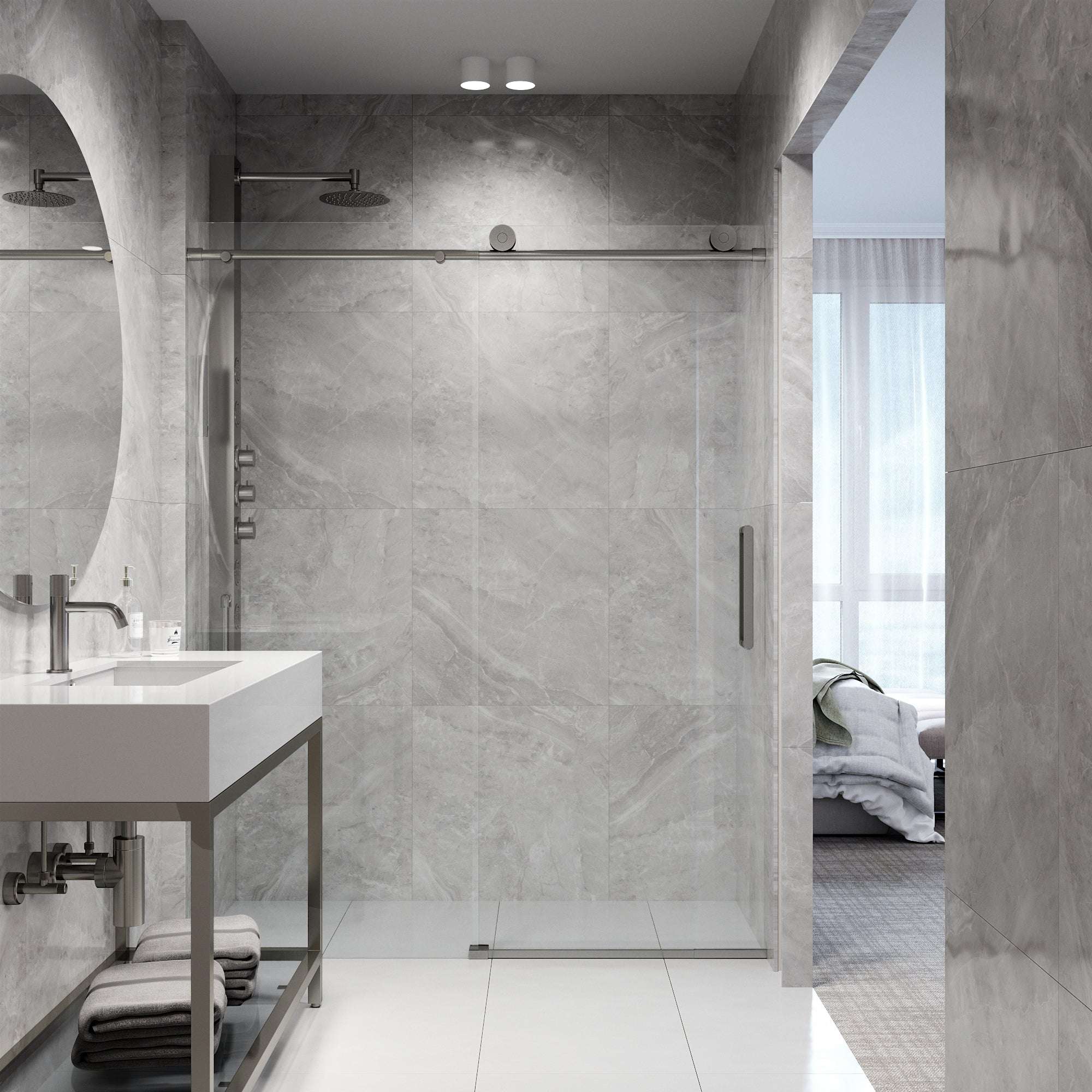 Elan VMotion™ Frameless Sliding Shower Door - Image 49