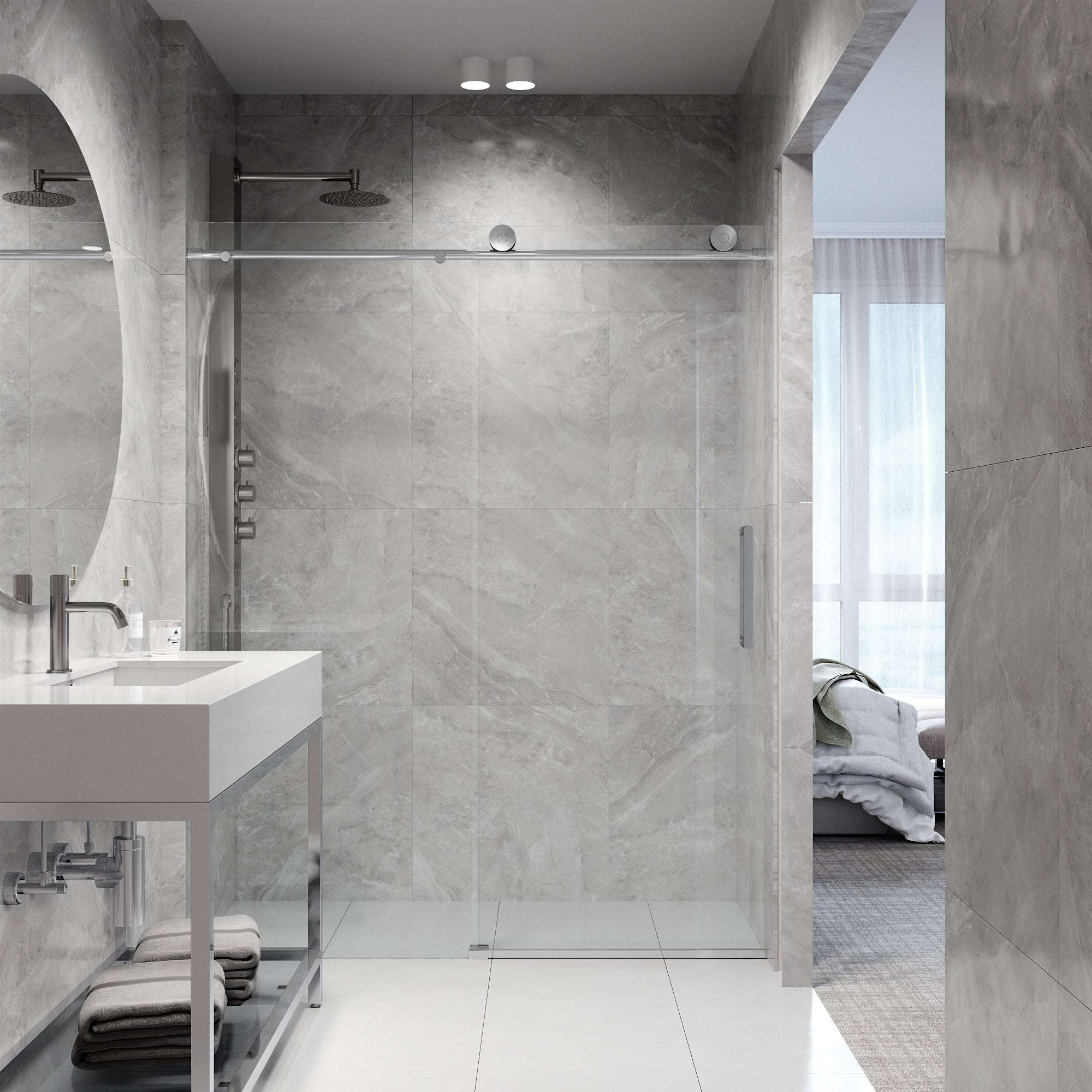 Elan VMotion™ Frameless Sliding Shower Door - Image 73